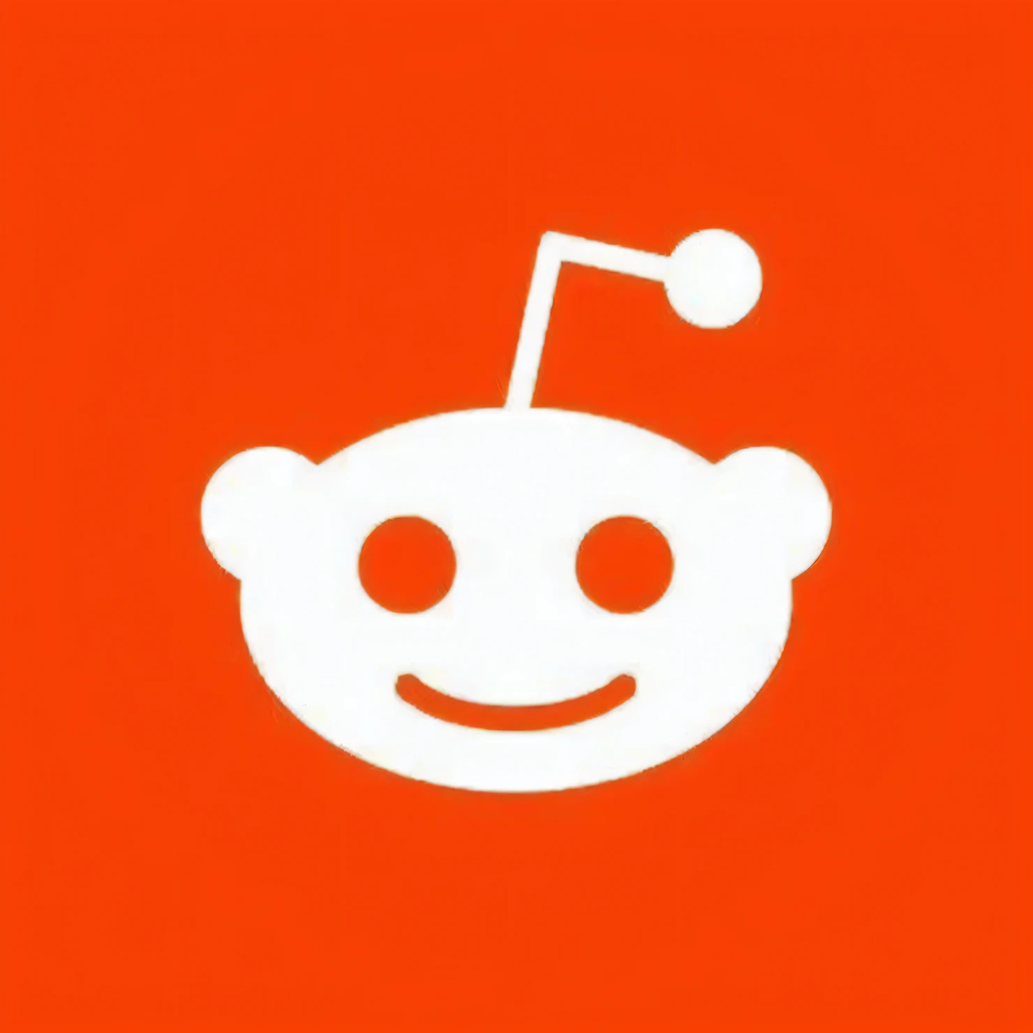 a white robot with a smile on its face on an orange background, reddit moderator, reddit, featured on reddit, trending on reddit, reddit contest winner, reddit vexillology, reddit meme, the average redditor, average redditor, discord profile picture, reddit post, gumroad, crunchyroll, avatar for website, subreddit / r / whale