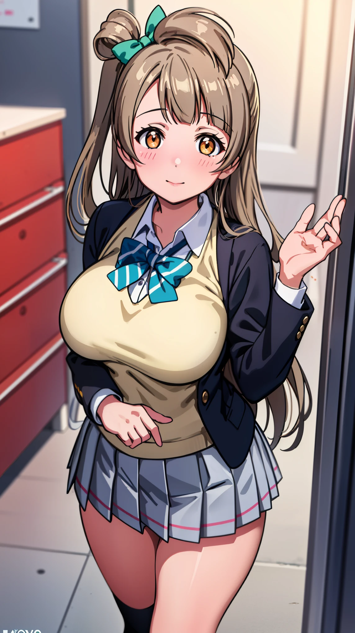 1 girl,Kotori Minami,(lovelive), ((school uniform)),absurd, huge breasts ,look away , whole body shape, (highest quality、4k、8K、High resolution、must have:1.2)、Super detailed、(reality、It&#39;s realistic、realistic:1.37)、ticker、hyper hd、studio lighting、ultra definition paint、sharp focus、Physically based rendering、extreme details、Professional specifications、vibrancy and color、blurry、sports portrait、landscape、horror style、anime big breasts、SF、photograph、concept artist、five fingers, perfect body,  {{{masterpiece}}}, {{{highest quality}}}, {{Super detailed}}, {shape}, {{very delicate and beautiful}},Improved cost performance、all roles、Canon 5D MK4でphotograph、photograph, 