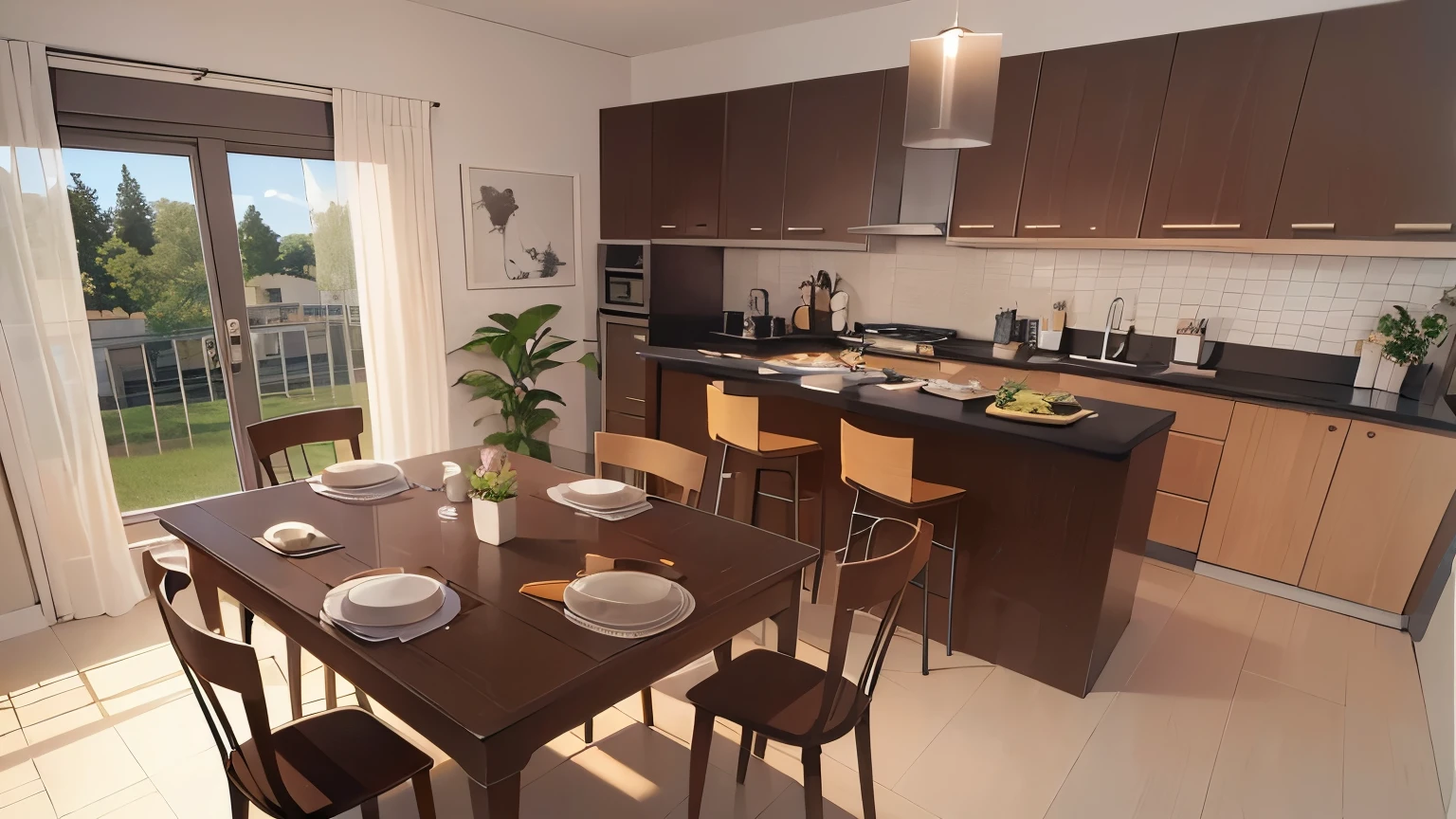 dining room、kitchen