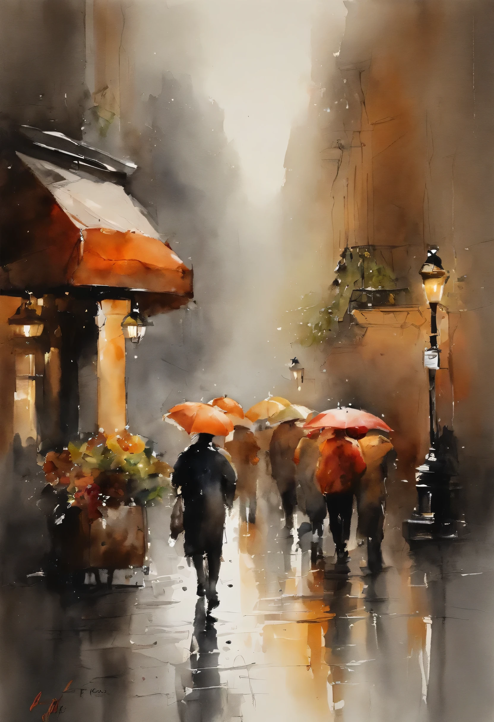 1 person shopping,bustling streets、rainy night、city View、Light of the city、Neon in the distance,the city that never sleeps,、8k、original photography、Super exquisite,top quality、on the table、actual、realism