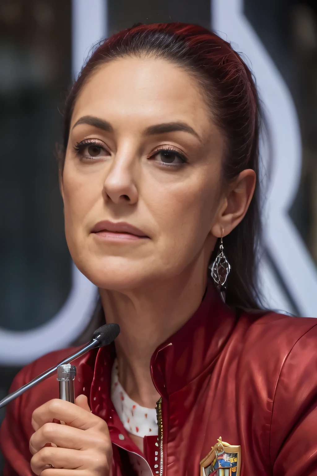 (Mejor calidad,4k,8K,high resolution,obra maestra:1.2), ultra detallado, (realista,photorealista,photo-realista:1.37), mature superhero woman, traje rojo brillante, pose poderosa, confident expression, cabello plateado que fluye, ojos grandes y detallados, defined cheekbones, cara y labios elegantes, muscular physique, piel arrugada pero vibrante, Backdrop of Dawn, dynamic lighting, colores vibrantes, sombras intensas, Comic Illustration Style