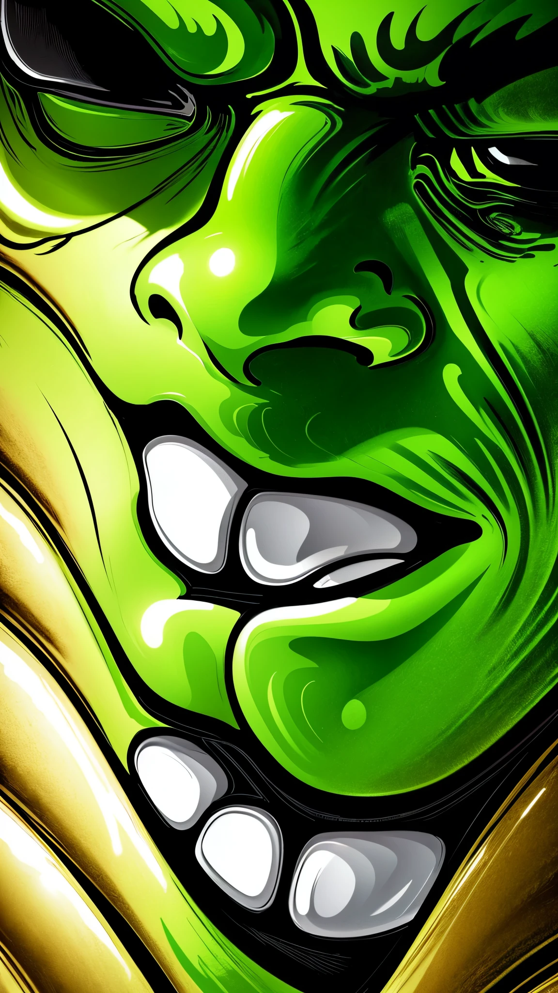 Hulk, face close-up, high details, super detail, ccurate