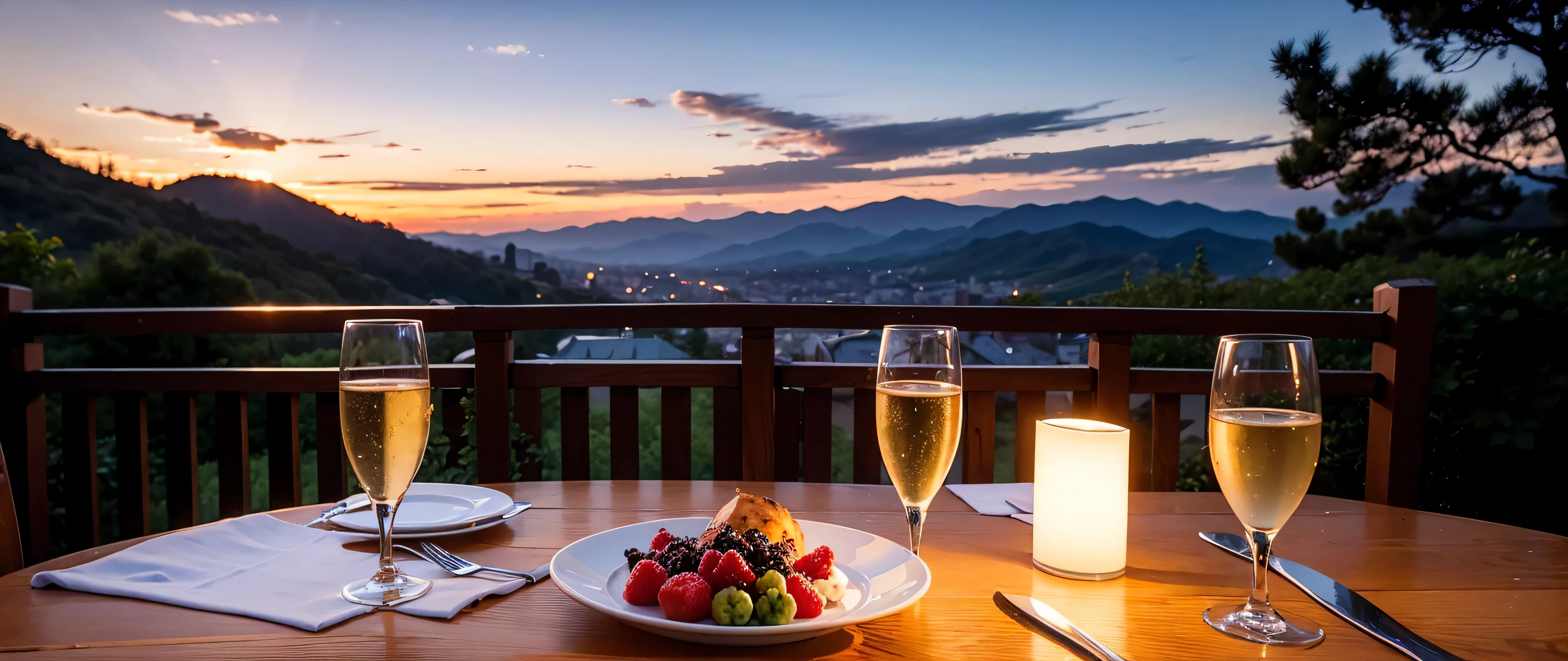 K, Hmm, highest quality, masterpiece: 1.2), (realistic, photorealistic: 1.37), Spectacular view of the sunset sky and clouds、Amazing mountain views、3 slim beauties, (slim face),Happy、 the best smile、Fox face、Berry Short、(because I'thin), (brown hair), (shortcut), long sleeve shirt、winter fashion、Colombian、Brazilian、Japanese、Dutch、German、Portuguese、Belgian、Italian、French,Champagne、sparkling wine、 (Squirting), (slim body), (brown hair), (shortcut), neat beauty、cheeks turn a little red, (40 years old), 38 years old, alone, A beautiful and detailed night view spreads out outside the window........, restaurant, wine glass is sitting, At night, in a prominent place (from the Upper body) nova frog style, actress, model, Upper body, White wine, slim, wine glass, Very beautiful night view, wine glass Put in the Middle, Happy smile, (smile: 1.15),
