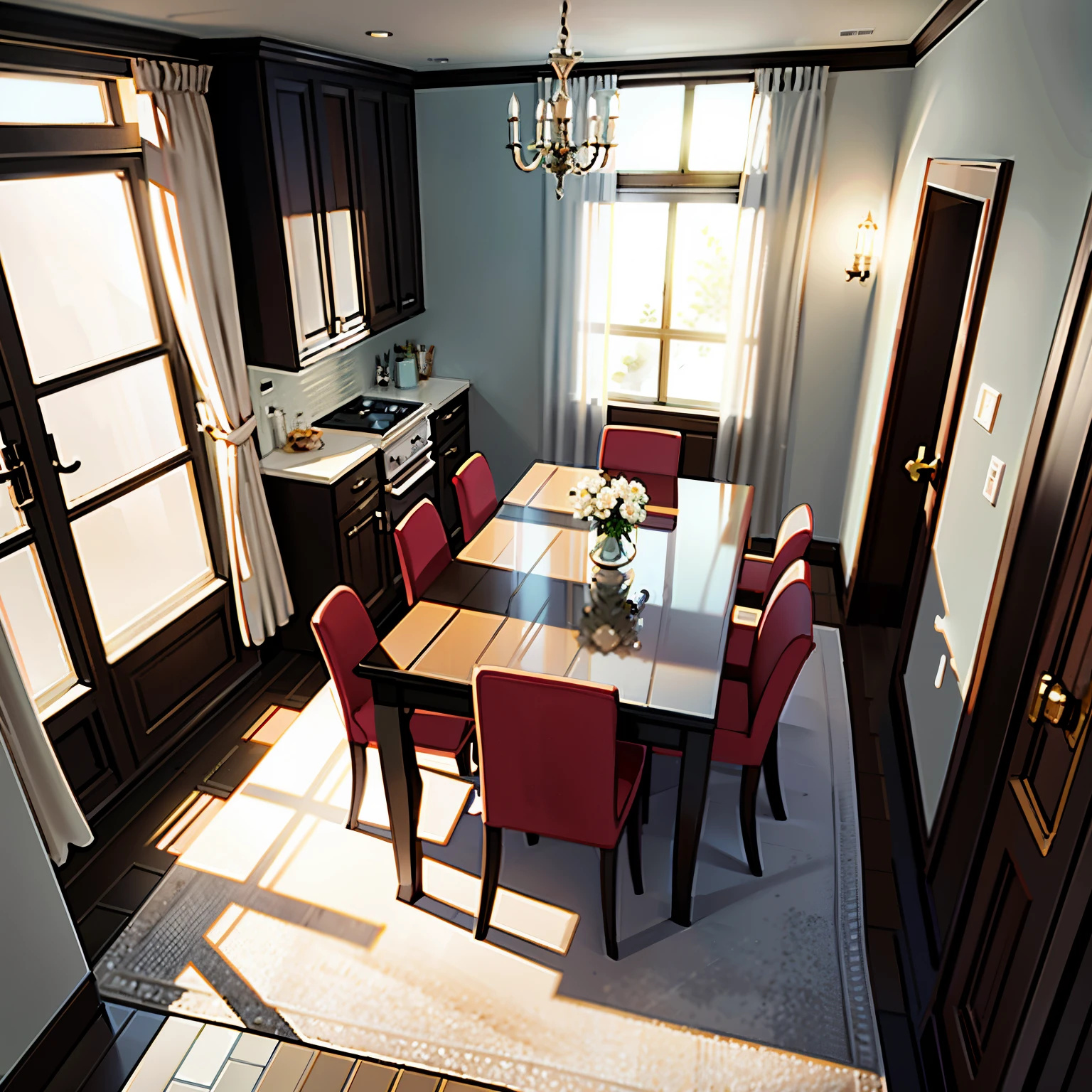 Beautiful house design,
Seven by fifteen meters terrain,
Three bedrooms,
One American kitchen,
One bathroom,
One living room,
One laundry area,
One dining room.
Detailed floor plan,
Realistic rendering,
Ultra-detailed,
4K resolution,
Atmospheric lighting,
Clean lines,
Rendered from a bird's eye view,
bedrooms have distinct sizes,
Kitchen with island countertop,
Dining room with large window,
Living room with cozy fireplace,
Rooms labeled for easy understanding.
Optional furniture not included,
Dimensions in meters for each space,
Professional design,
Vivid colors