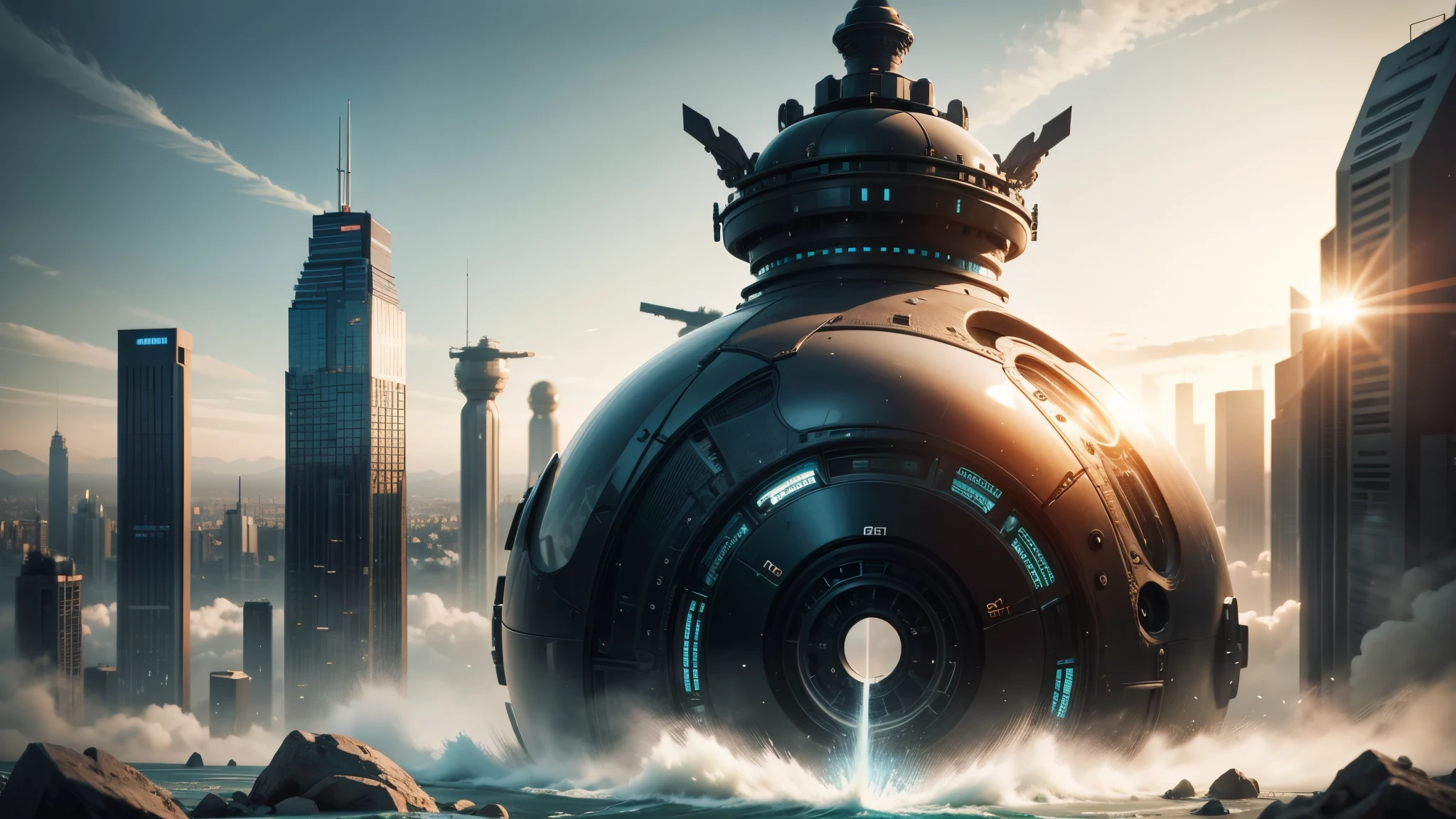 good quality, ultra high resolution，masterpiece, 8K，（reality，detail，close up）futuristic city