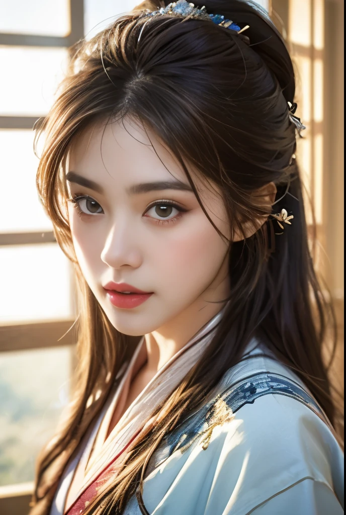 lifelike, High resolution,masterpiece,best quality,super detailed, 1 female, hanfu