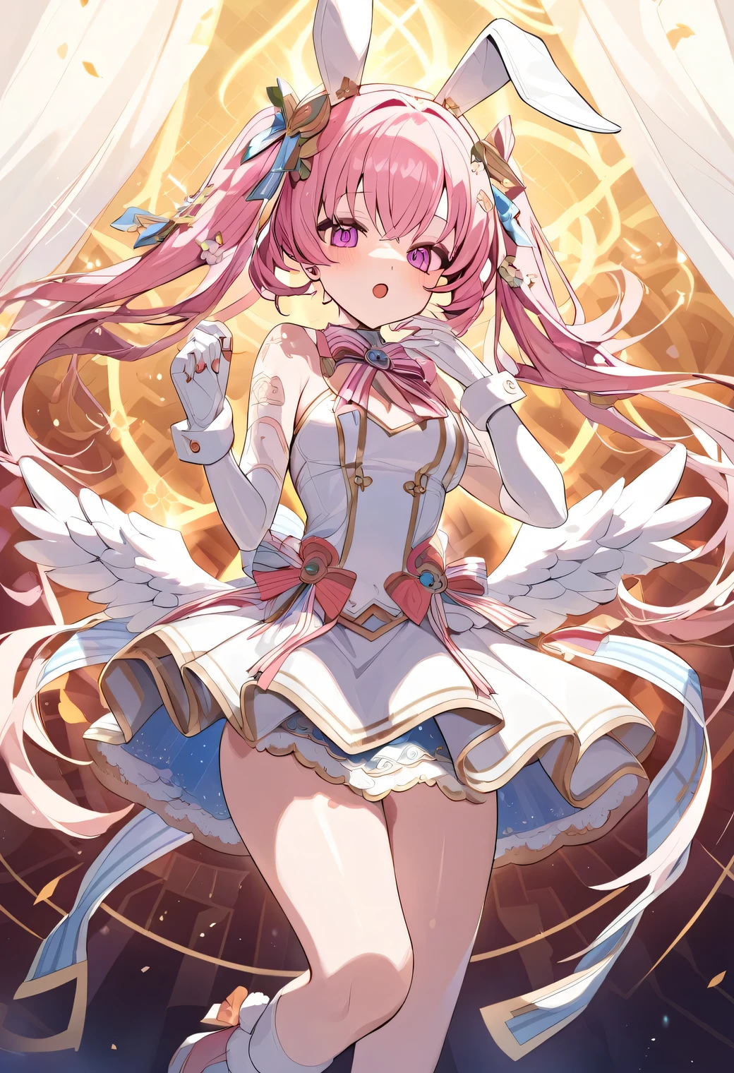 beauty　robot　android　Angel　goddess　mysterious background　cute　spiritual　Idol　bunny