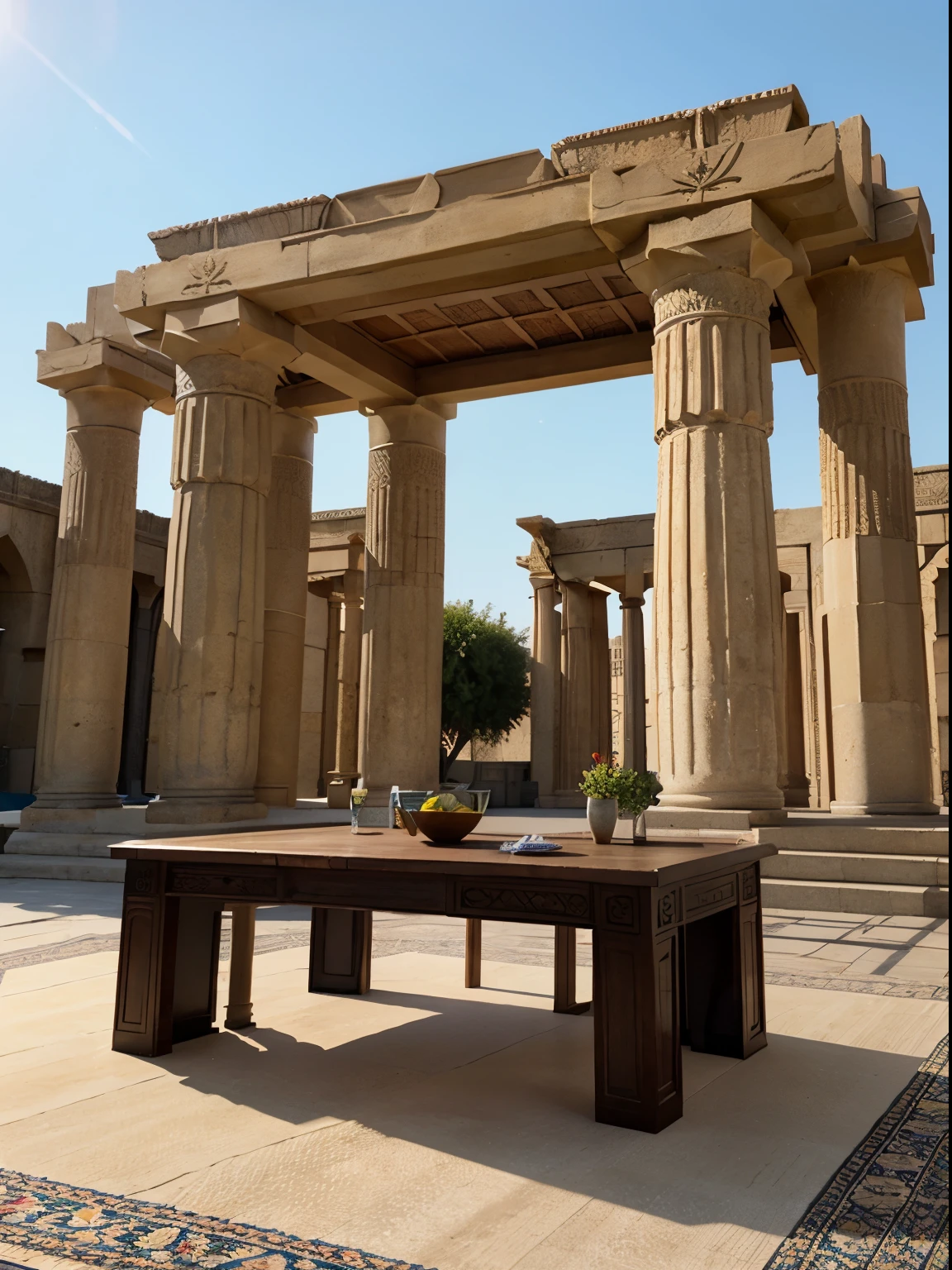 Haft Sin Table in Persepolis - sunny day - full hd - high quality - architecture- high quality - 3ds max - Haft Sin Table in Persepolis - high quality- full quality- 4k - architecture design - full hd - 3ds max - corona - vray - best rendering - persian nowruz in Persepolis - high quality -