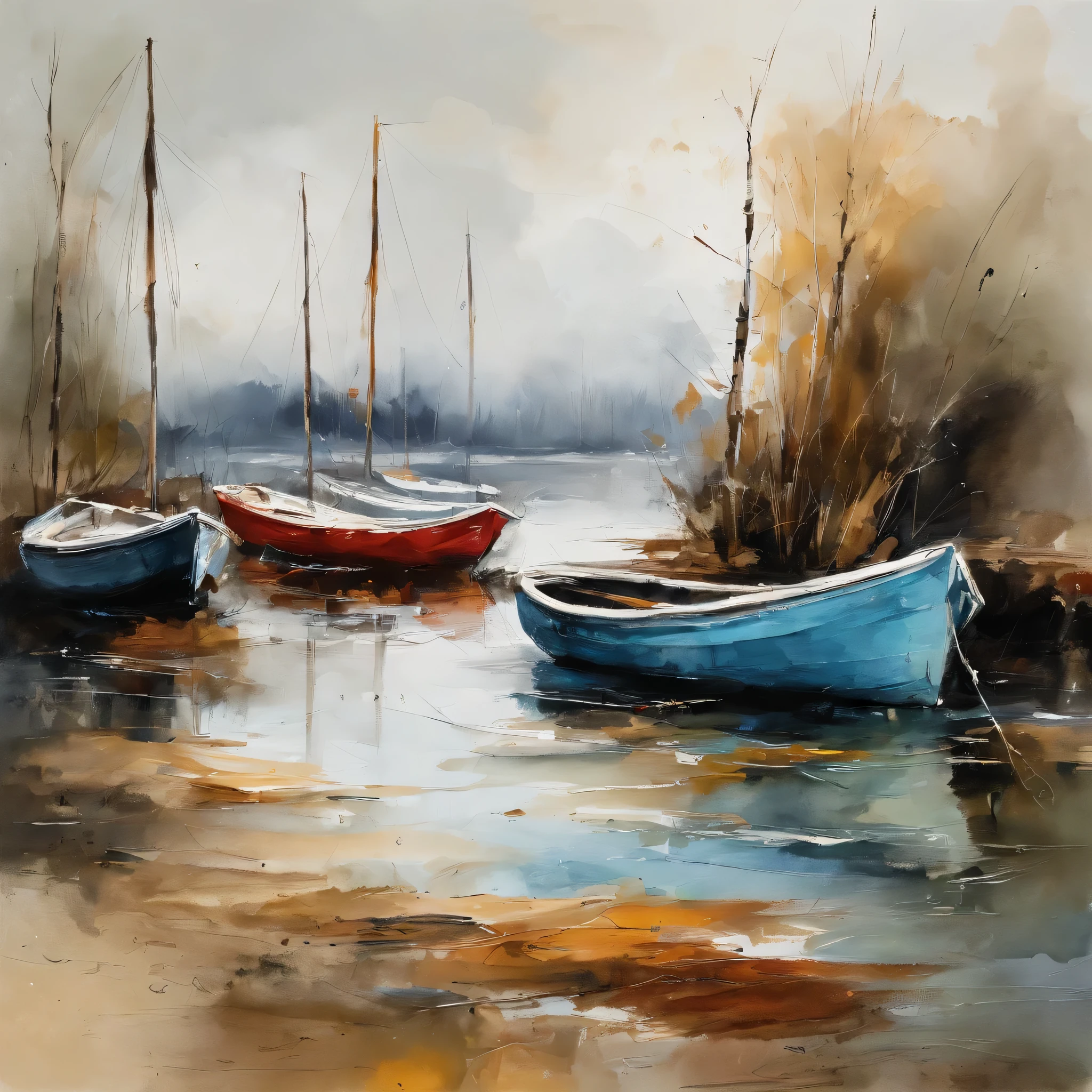 Painting of a boat sitting on a wooden dock, drawn in microsoft paint, sketch of an ocean in ms paint, line-drawing, Small boat, Boat, das boot, some boats, thick line drawing, drawn with photoshop, Rowing Boat, boat in foreground, line-drawing, small boat in foreground, Small boat in the foreground, digital sketch, Drip paint. Perfect color grading. Influence of Karel Appel and Jeremy Mann, Lots of dramatic and threatening scenes, ultra-detailliert, Beautiful, insanely detaileda, Intricate details, Editorial Photography, Shot with a 50mm lens, depth of fields, Tilt Blur, Shutter Speed 1/1000, F/22. Lightmaps, Super bright