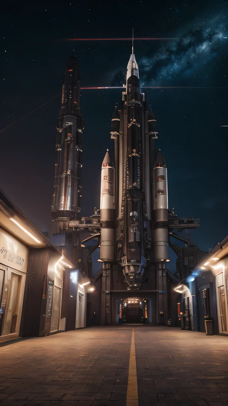 (masterpiece, Super detailed, hyper quality), (((wide shot))), Futuristic space station rendered in jewel tones, cinematic lighting, bright colors, in frame, ,photo r3al