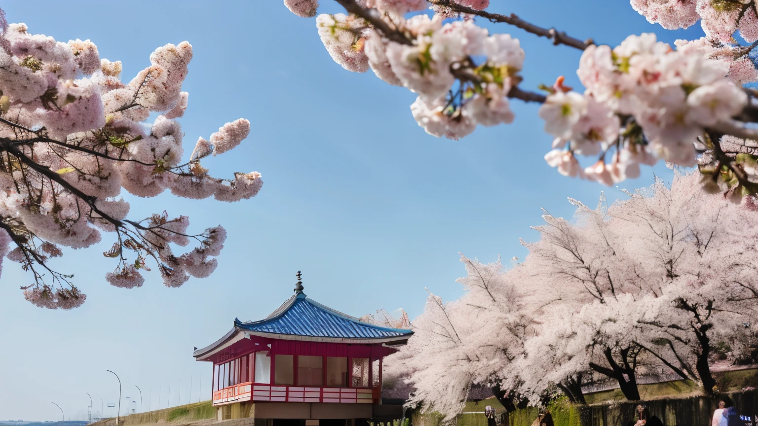 Cherry blossom trees