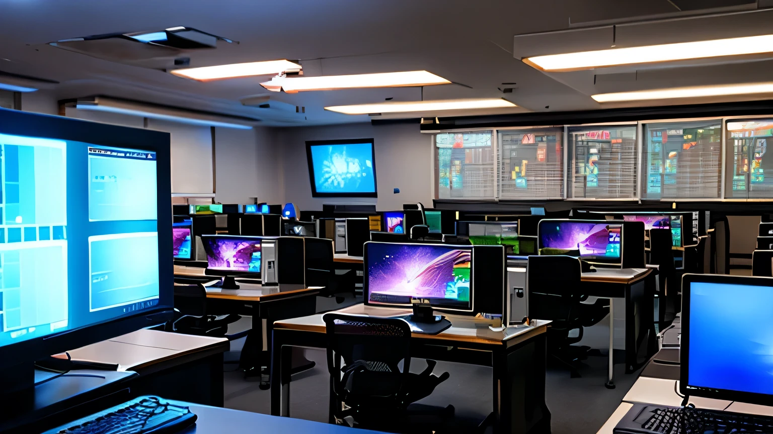 Classroom with computers