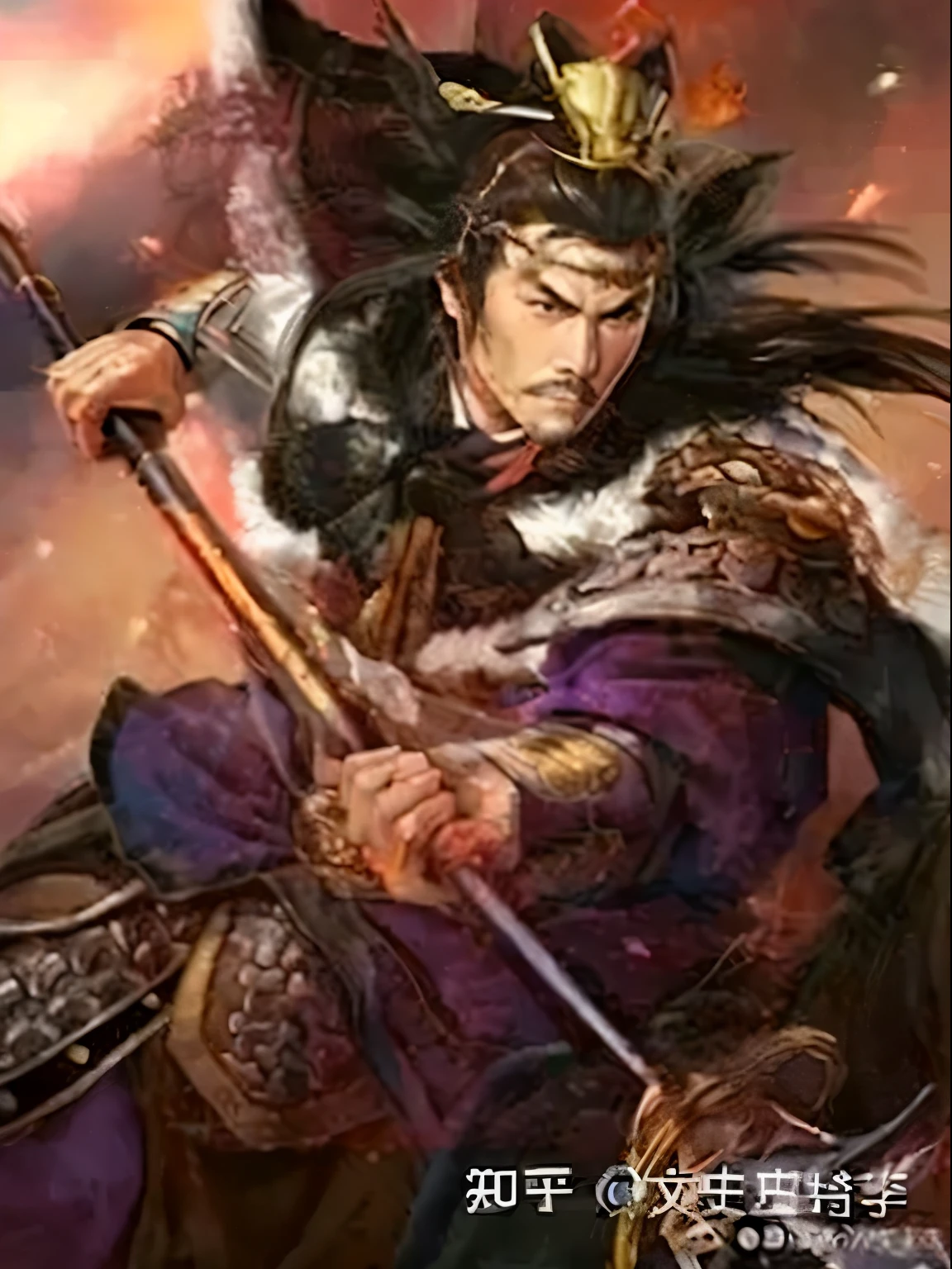 Close-up of a man riding a horse and holding a sword, xianxia hero, zhao yun, bian lian, inspired by Guan Daosheng, photo of adult male warrior, Three Kingdoms of China, Chinese warrior, author:Yang Jie, powerful warrior, wuxia, Inspired by Huang Shen, Emperor Xuande, Full body martial arts