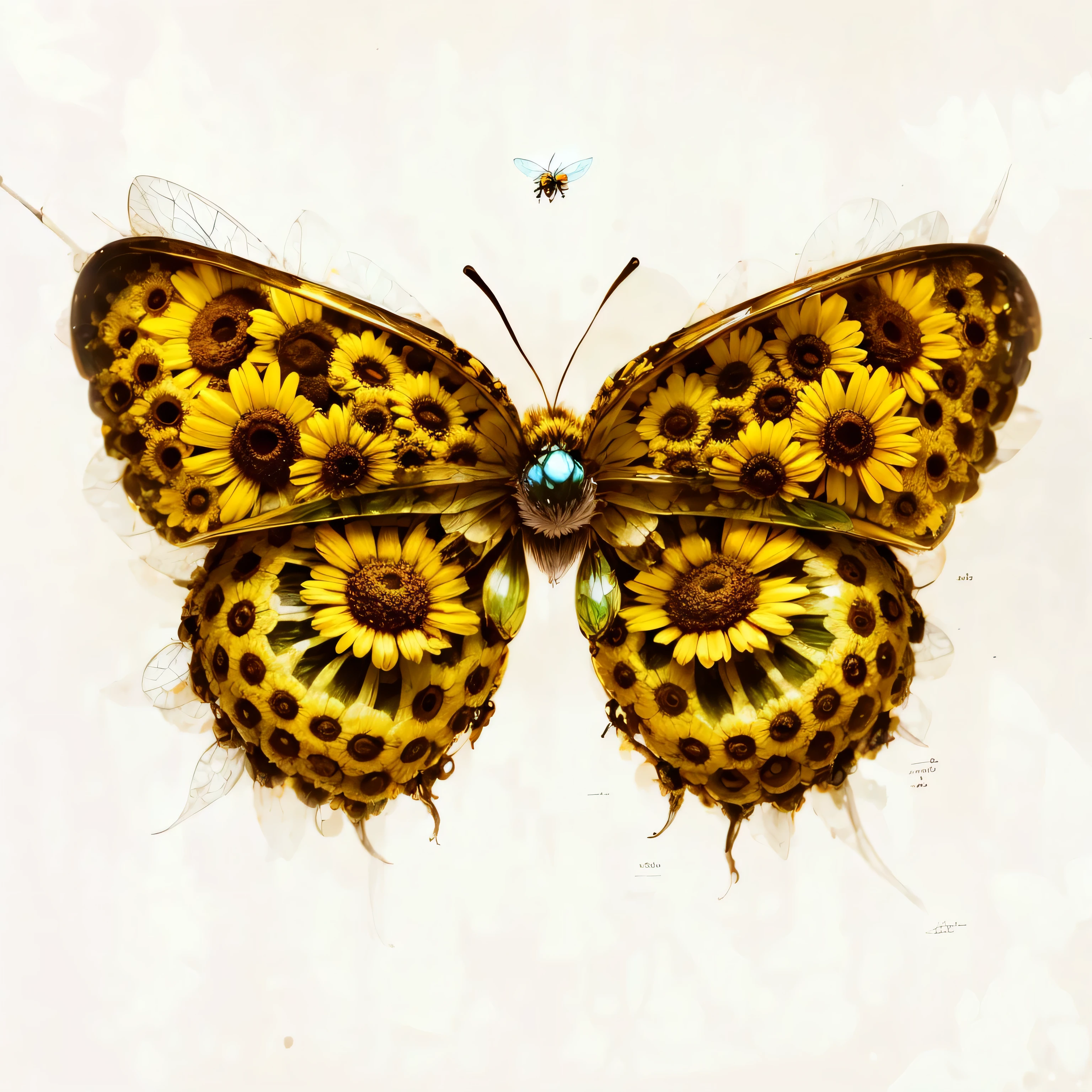 bee element,Small daisy elements