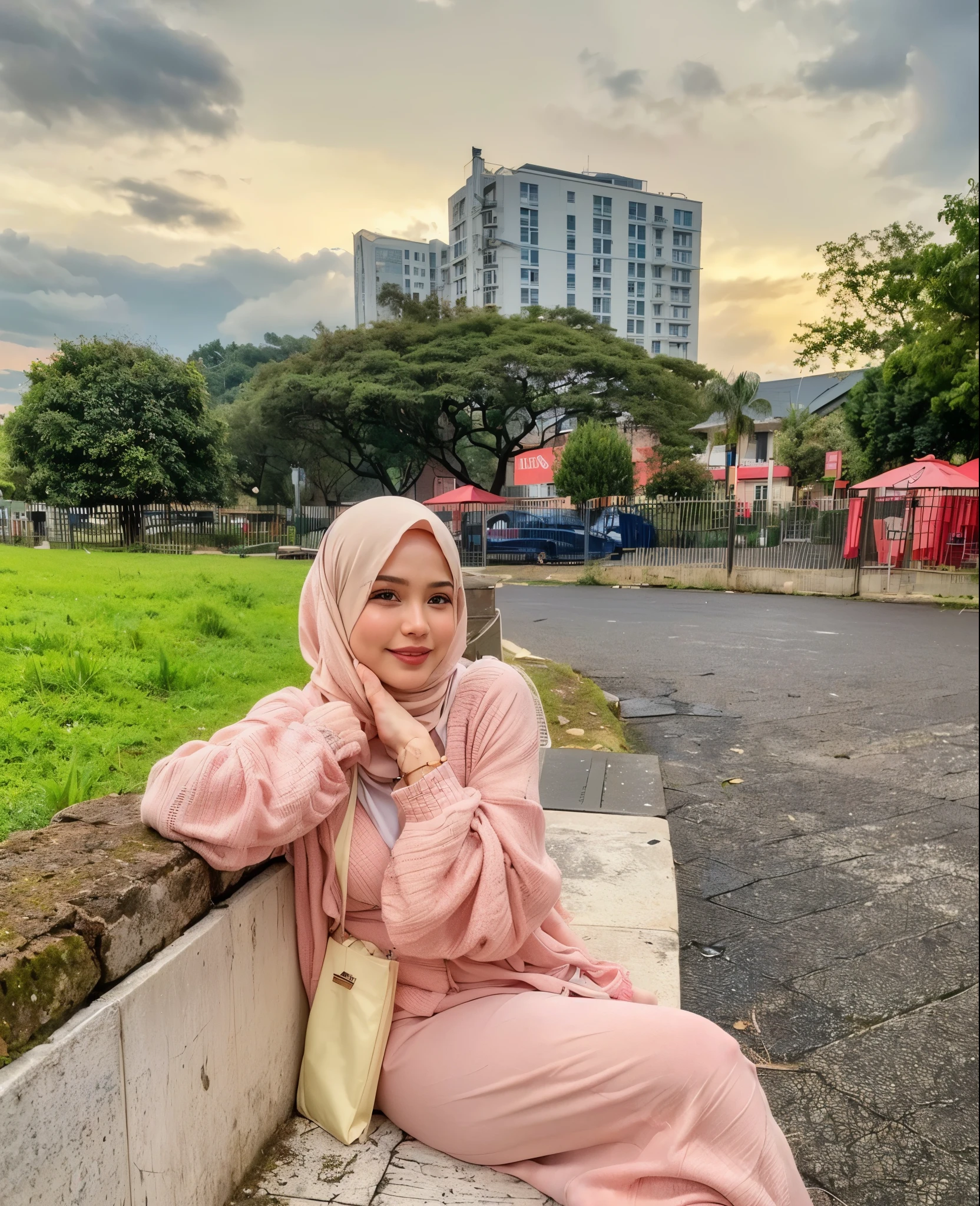 masterpiece, (ultra-high-definition portrait, vignet:1.4), Realistic, extremely detailed, CG unified, 8k, Clean lines, highly detailed, High-definition, raw color photos, she is smiling, Realistic portrait, Cinematic Light, Beautiful detailed, (1hijabgirl, indonesian:1.5), (165cm tall, big breasts with lips like he wants to kiss:1.5), Beautiful big breasts, breasts details, very tight, (Biggorgeous breast, Fish gape:1.5), (fish gape, Big Breast:1.4), Close up of a girl in Beautiful clothes with errected nipple, biggorgeous breast, Soft smile, scarf, (Bombastic Side Eyes with curvaceous body:2), pose 4 of 1 6, Undress, No bra, (nipples that are clearly sticking out detail:1.2), Outdoors, high intricate detailed.