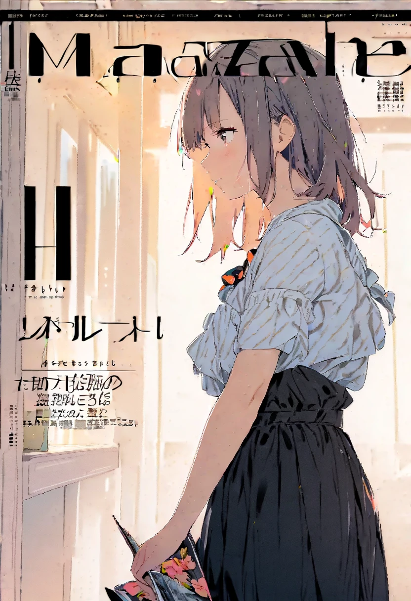(magazine cover:1.4),1 girl,alone