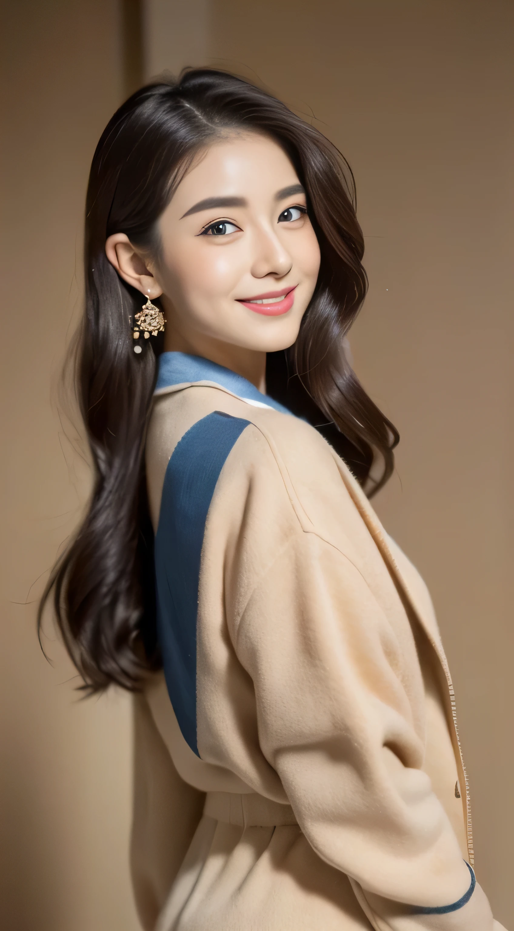 (((32K,very high res, high detailing, highly accurate,Masterpiece Girl 1))),Raw photo & realistic atmosphere,beautiful dark blue eyes,Detailed mouth,Glossy lips,Detailed eyebrows,Soft white skin that shines with every detail,,Eyes drawn in detail、Very beautiful eyes with azure eyes,Detailed lips、Very beautiful face,Very well-formed face、Lifelike face,shiny beautiful lips,Beautiful eyebrows,Infinite reality,Best design,(Insanely cute sober and modest Japan 22-year-old girl,,Toned body,thighs thighs thighs thighs,Slender legs,Beautifully shaped breasts,Very cute beautiful girl, Girl:1.5),Best Natural Makeup,Japanese ido,Korean Idols,Young sensual idol,Moist eyes,Dark beautiful eyes,Beautiful butt,beauty legs,,camel's foot,:1.3),超A high resolution、,Natural and realistic face,Back lighting,Pure eyes are too cute,(((photorealisim,Photograph the whole body))),,Reality Live Action,(simple earrings,Necklace Arm,Watches,Glossy nail art,no clothes,Simple underwear,Dress up your jacket elegantly and cutely,beautiful skirt,Modest and beautiful fashionable fashion,Heel Shoes,Perm Medium Hair,solo, Kool,Smile faintly,glares,full body Esbian:1.7),(Show full-body fashion:1.8)nipples