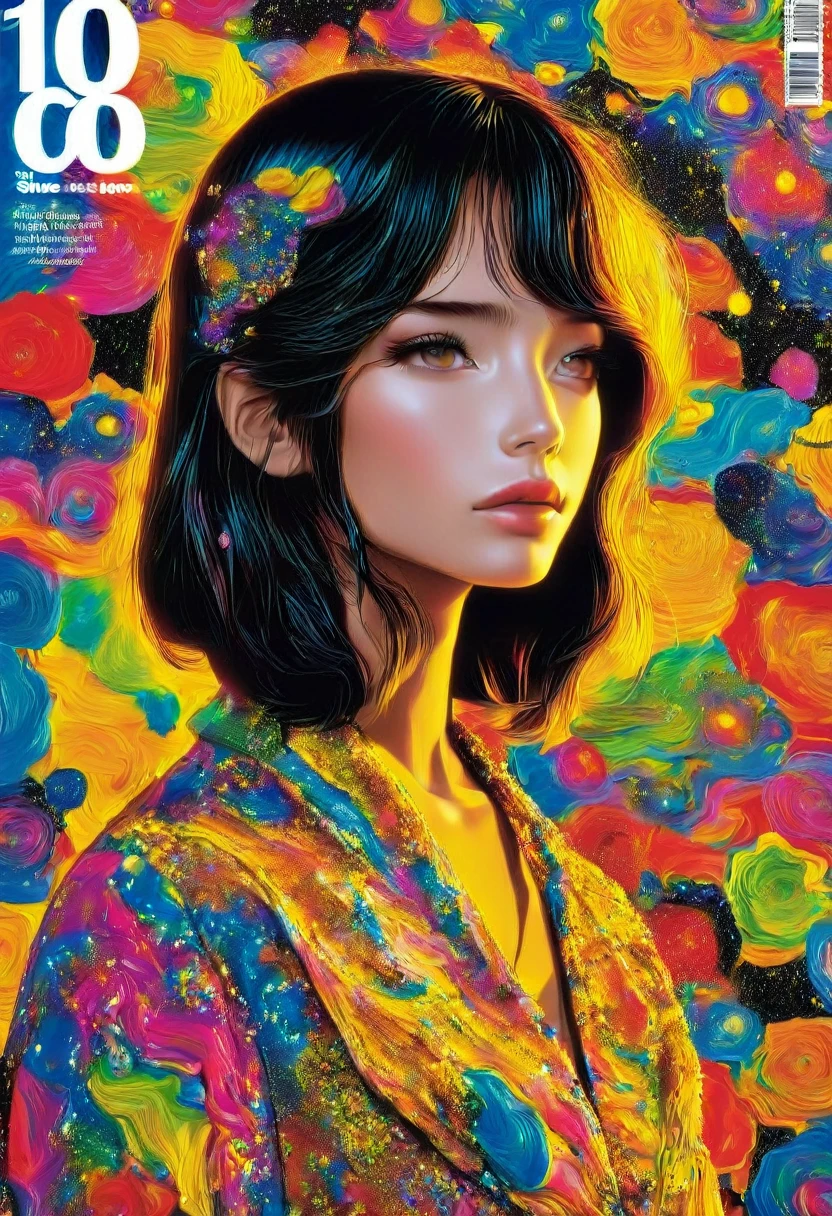 (magazine cover:1.4),1 girl,alone