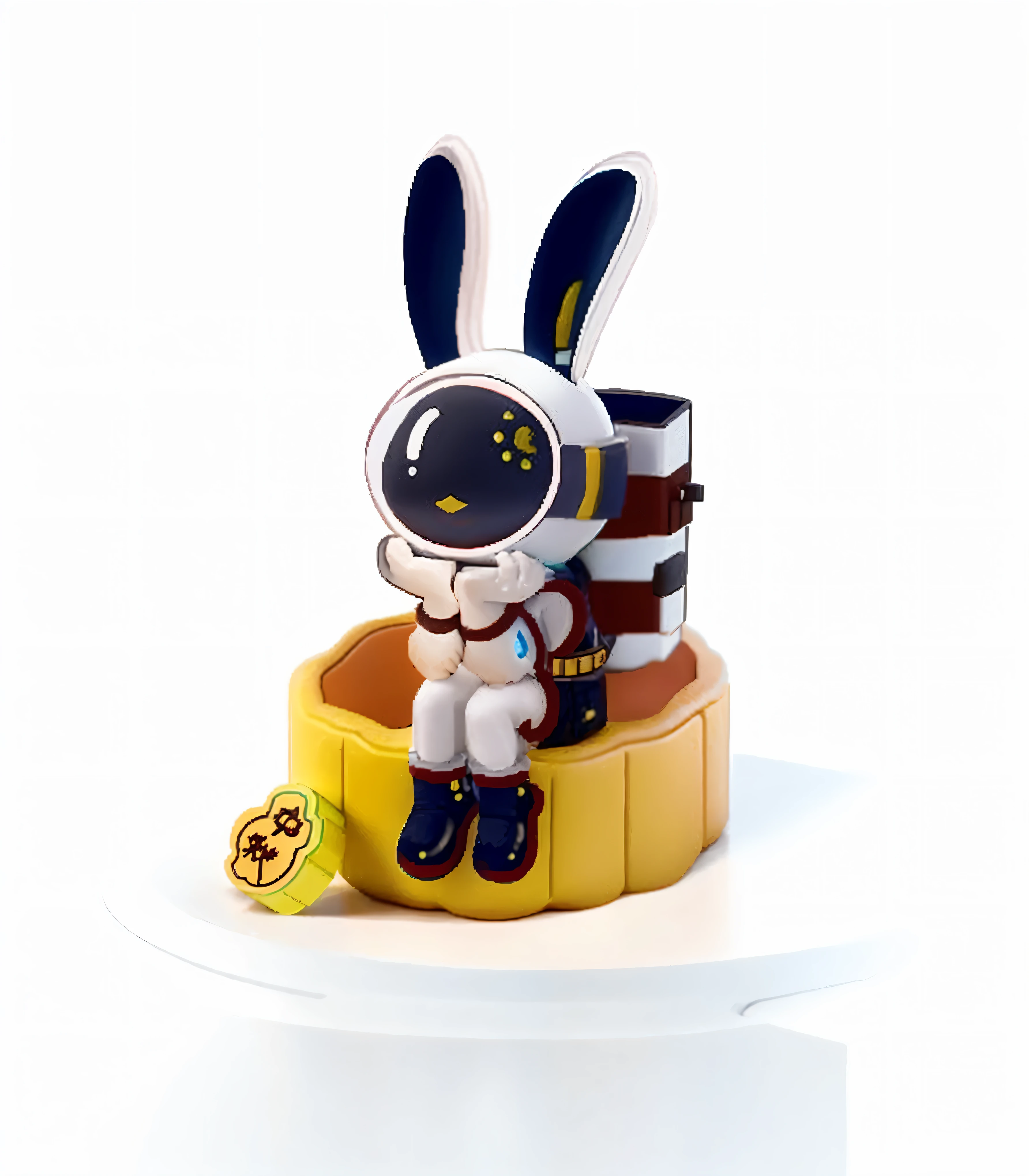 3D rendering transition natural 3D modeling clay material blind box handmade blind box ip