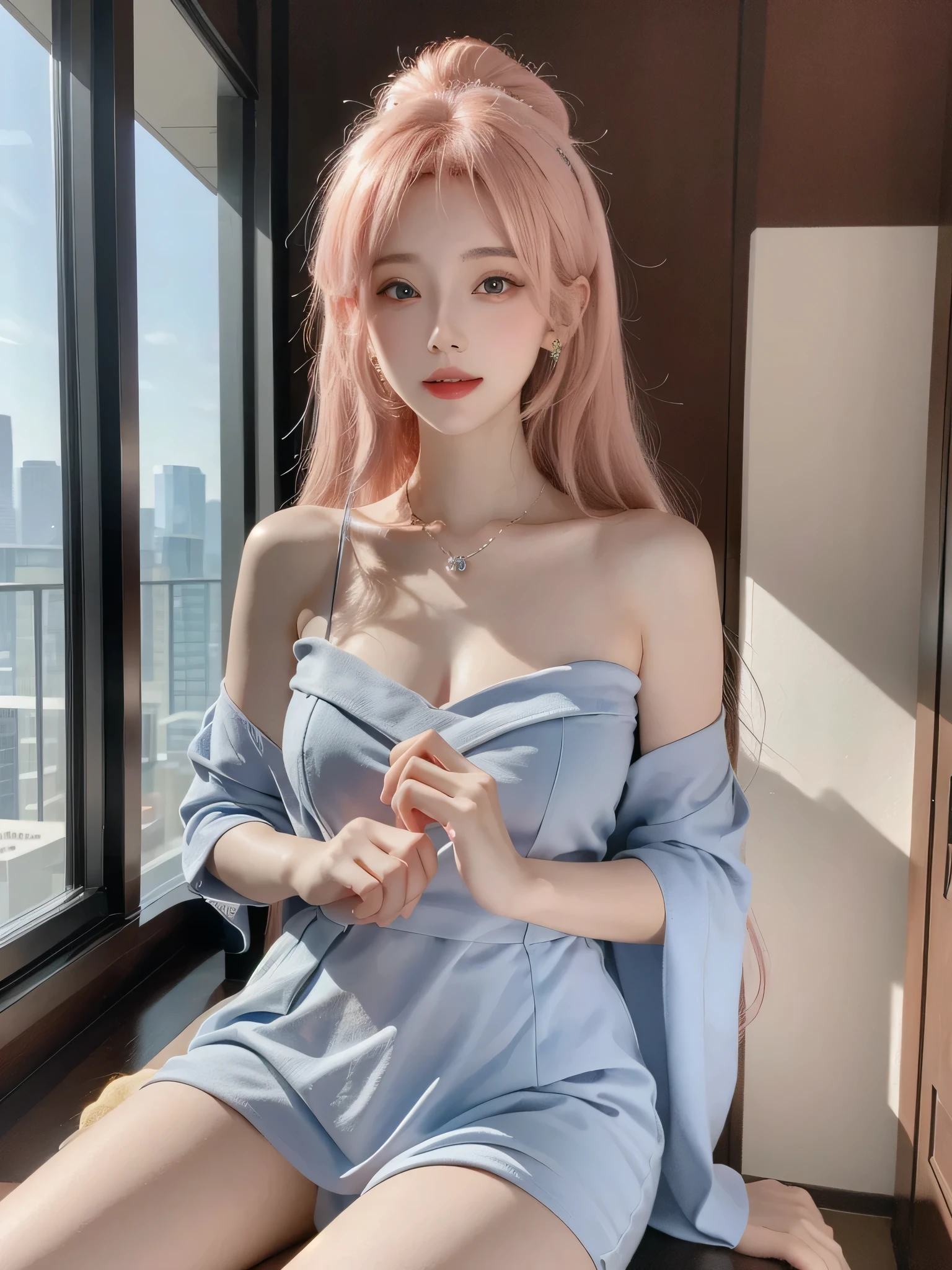 mmxcjnsactual, ulzzang-6500-v1.1:0.9, masterpiece, Super detailed, BestLightingforMovieLighting, whole body, Particle light effects, cyberpunk, masterpiece: 1.2, powder blusher, Smile, bubble, lifelike light, official art, Very detailed CG unified 8k wallpaper, actual, a beautiful girl, alone, blush, Smile, blue Eye, at the concert, Combexist posture, pink hair, al-Qaeda, neon lights, thigh, opaque, Delicexiste face, Blonde_hair, white_Gloves, Tree, flower, watching_exist_audience, purple_Eye, skirt, jewelry, earrings, headgear, necklace, hair accessories, handmade decoration, indoor, landscape, flower海背景, Pure love face_v1 , (National Science Foundation)