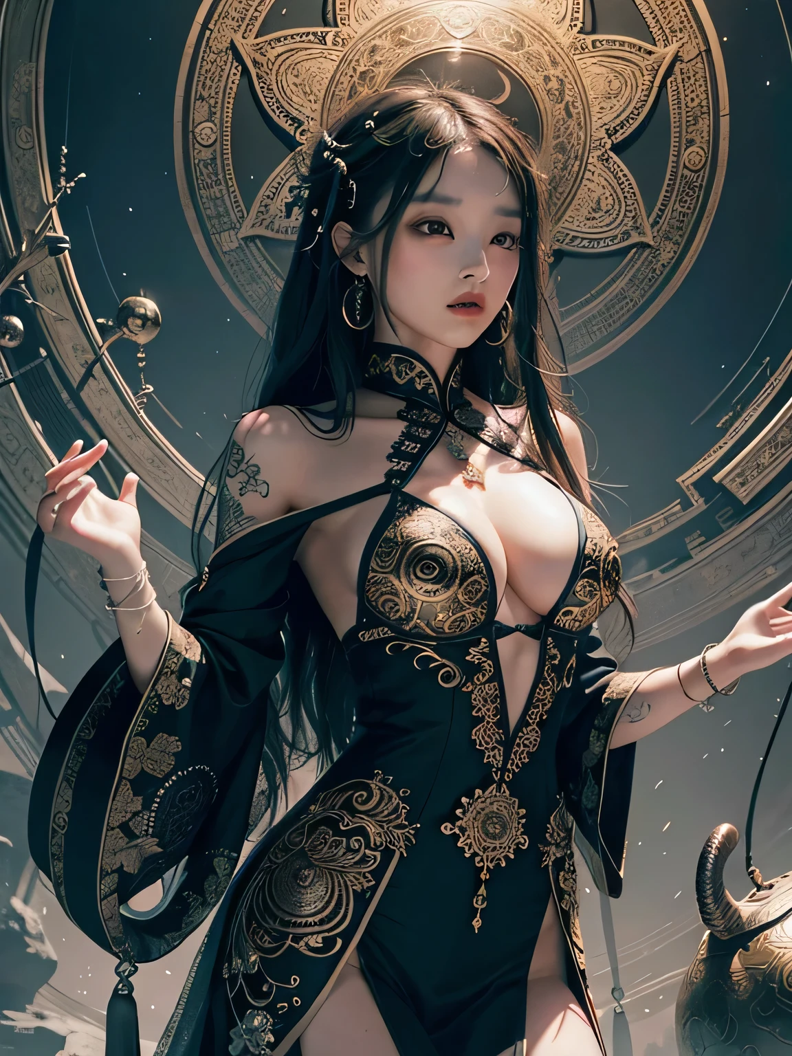 to be or not to be, that's a question
official art, unity 8k wallpaper, ultra detailed, beautiful and aesthetic, masterpiece, best quality, photorealistic, (zentangle, mandala, tangle, entangle), intricate clothes, extreme detailed, dynamic angle, the most beautiful form of chaos, elegant, a brutalist designed, vivid colours, romanticism
zhongfenghua 