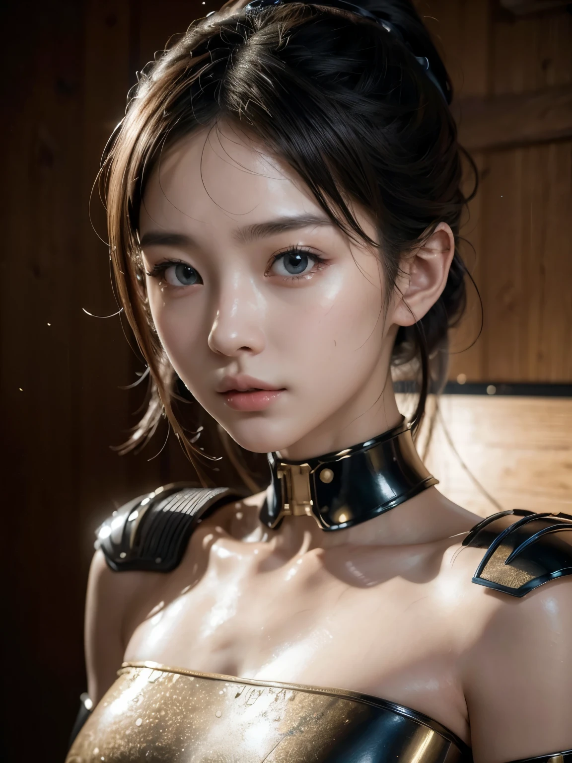 (high quality), (masterpiece), (detailed), 8K, Hyper-realistic portrayal of a futuristic (1girl1.2), Japanese character. Meticulous details bring the character to life in this visually stunning composition, showcasing the seamless blend of tradition and innovation. Trending on Artstation.