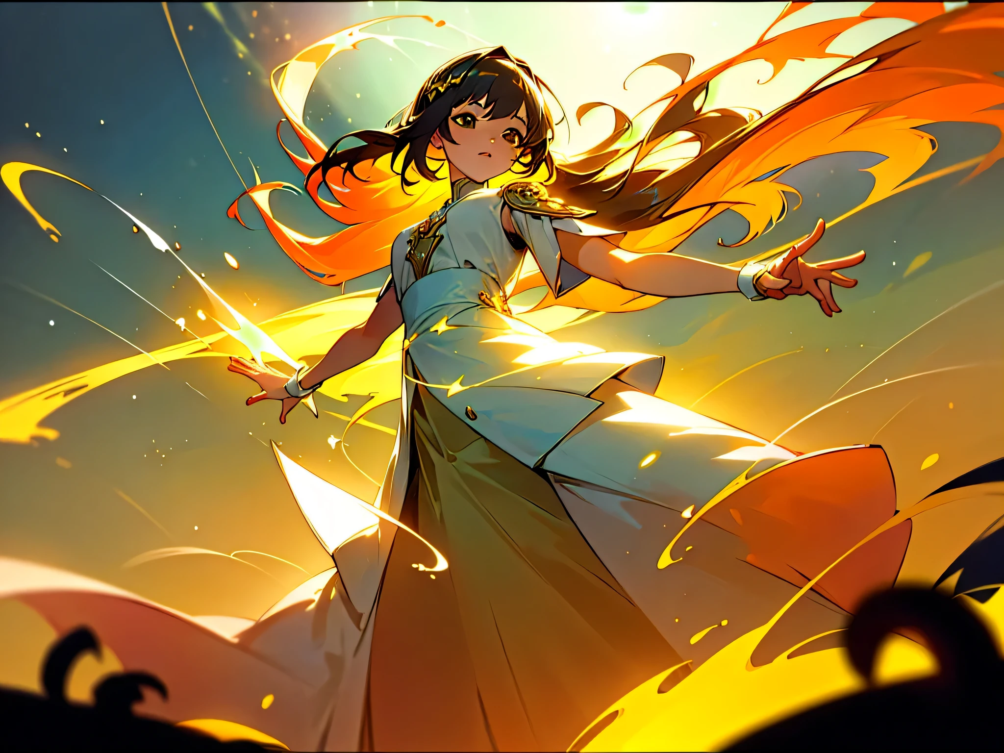 (masterpiece:1.2), highest quality, (shape:1.2),(Carefully crafted brilliance, Lens flare), (Super detailed), hyper details, (delicate), (intricate details), (cinematic light, highest quality Backlights), clear line, women only, women only, perfect body, (1 girl), (bioluminescent hair:1.2), (shine目), (dynamic:1.2), ((compensate)), high contrast, (best illumination, とてもdelicateで美しい), ((cinematic light)), colorful, powerful, (映画のmasterpiece), stick shape, splash of color, absolutely eye-catching, ((colorful paint splashes on  background, dulux,)), ((caustic)), dynamic angle, beautiful fine smoke, (attractive),(Intricately detailed cinematic backgrounds:1.1), ambient occlusion, ambient light, raytraced reflections, gem, shine, shineオーラ, shine髪