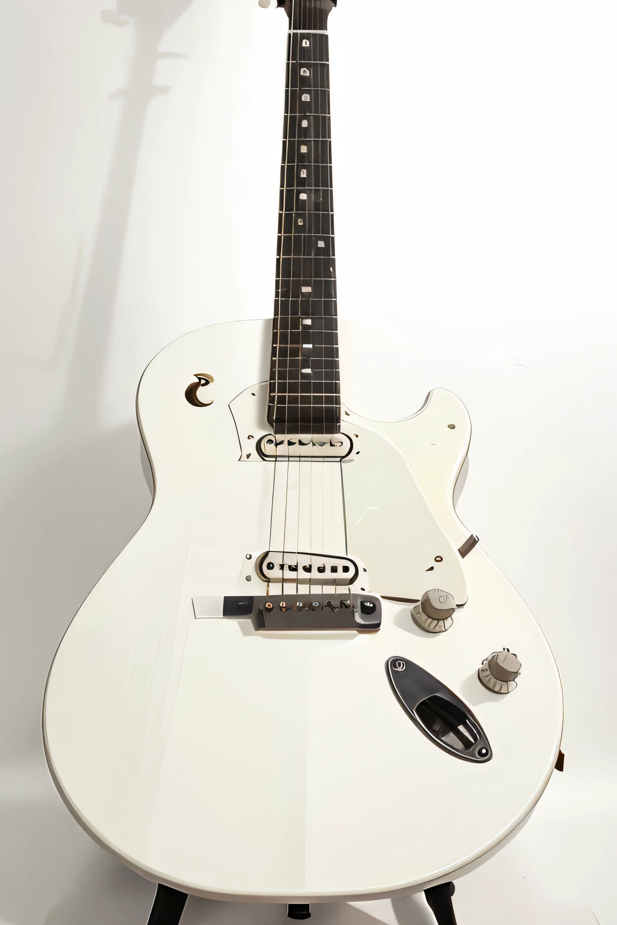 Guitarra com fundo branco