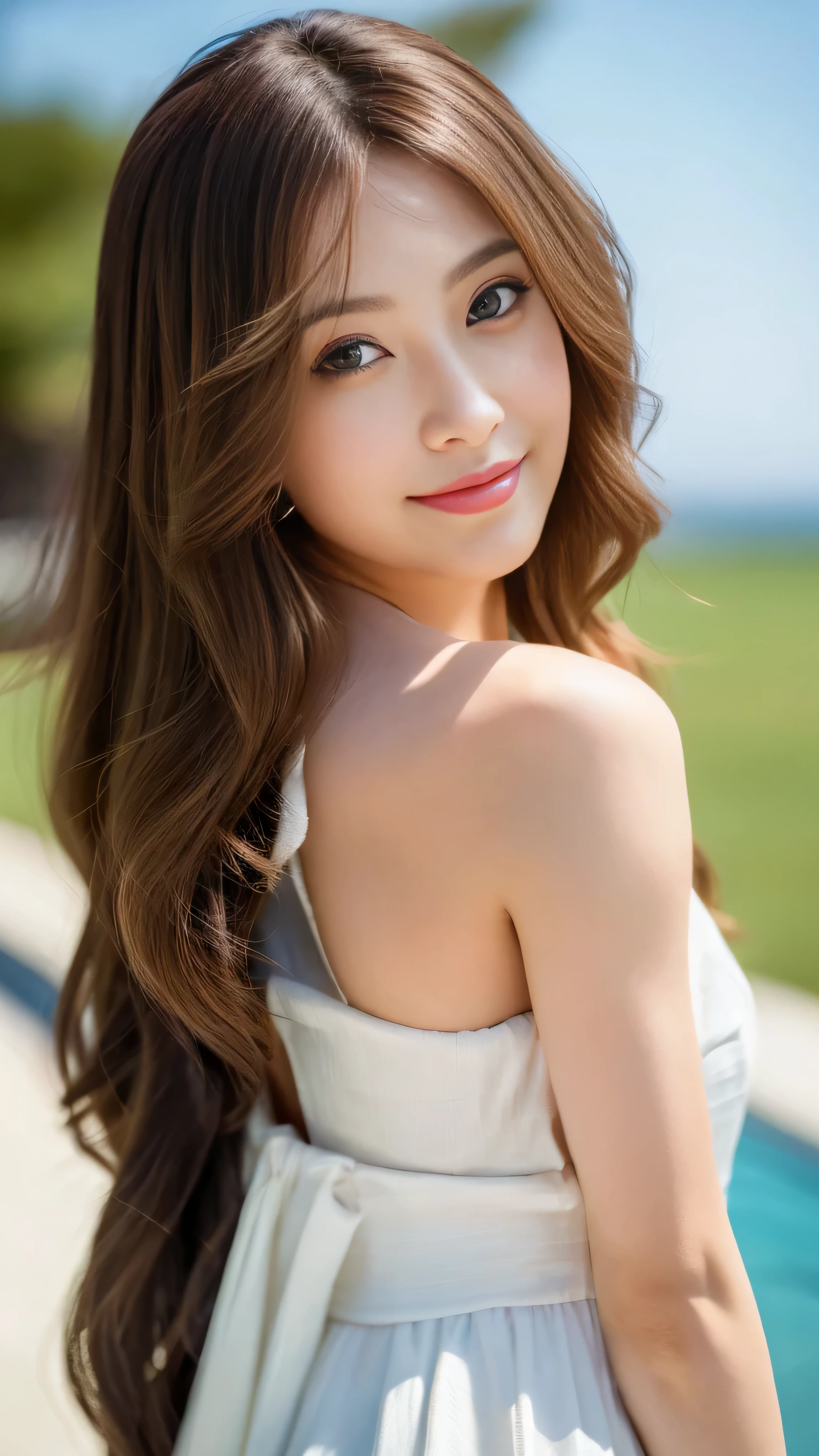 (32k:1.5), 1 girl,light smile,whole body,simple background, (realistic:1.4), (American actress:1.3),
(America&#39;the best beauty:1.4), (ultimate beauty:1.4), masterpiece,4k,8K,(masterpiece,ultra high resolution:1.5),(masterpiece,photo-realistic:1.5),masterpiece,fine eyes,masterpiece,detailed face, Perfectly balanced face, looking at camera, hair blowing in the wind, Beautiful skin like porcelain, beautiful eyes, Ring-shaped eyes, 