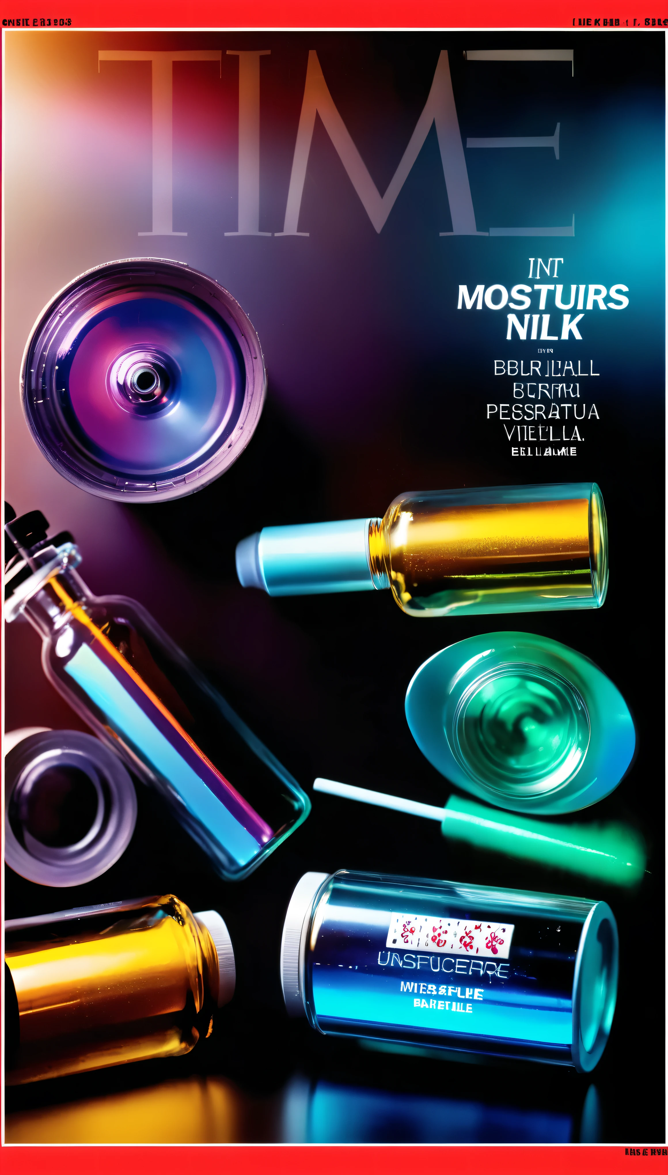 ((cover of Time magazine):1.5), ((Ensure the image exudes the essence of Time's iconic style, with vivid colors, striking composition, and a compelling subject that captivates viewers' attention.):1.1) | ((Masterpiece in maximum 16K resolution):1.6),((soft_color_photograpy:)1.5), ((Ultra-Detailed):1.4),((Movie-like still images and dynamic angles):1.3),| (Macro shot cinematic photo of a Covid Vaccine), (macro lens), (shimmer), (visual experience) ,(Realism), (Realistic),award-winning graphics, dark shot, film grain, extremely detailed, Digital Art, rtx, Unreal Engine, scene concept anti glare effect, All captured with sharp focus.