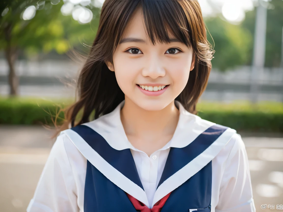 cleavage, the chest of the shirt is wide open, embarrassed , 1girl, cute, 18 years old, smiling, look at viewer, sailor uniform, seifuku, photo, realistic, best quality, hires, detailed face, classroom, detailed background, diffused lighting, depth of field, bokeh, , portrait, , ( masterpiece), accurate, anatomically correct, f/1.8, 90mm, Fujifilm GFX 50R, raw photo, regina display, super detail, high details, high quality, best quality, highres, UHD, 1080p HD, 4K, 8K, beauty, Slender , standing,