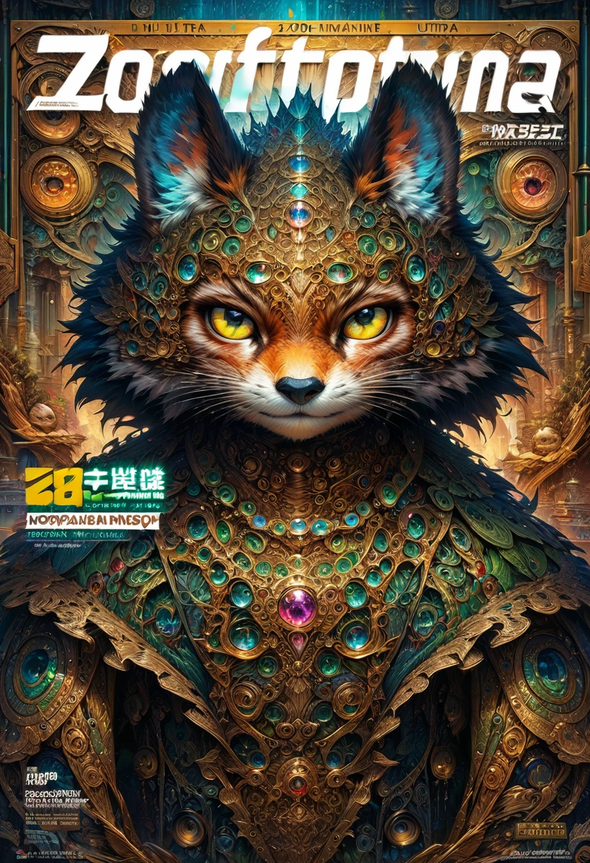 (magazine cover art style:1.4), by Zootopia, (best quality, perfect masterpiece, Representative work, official art, Professional, high details, Ultra intricate detailed:1.3)