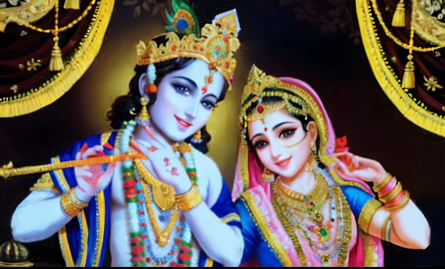 RadhaKrishna, adorable faces, divine smiles, patterns