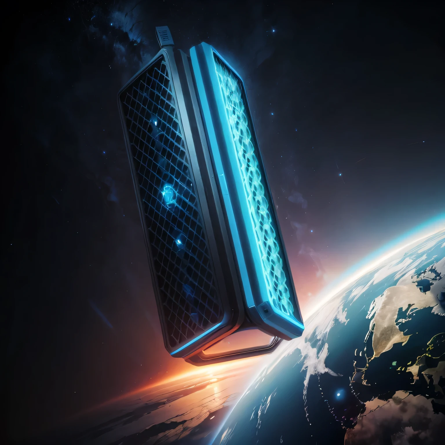 Protoss artificial intelligence, science and technology, close up, Sci-fi scenes, High resolution, flat
