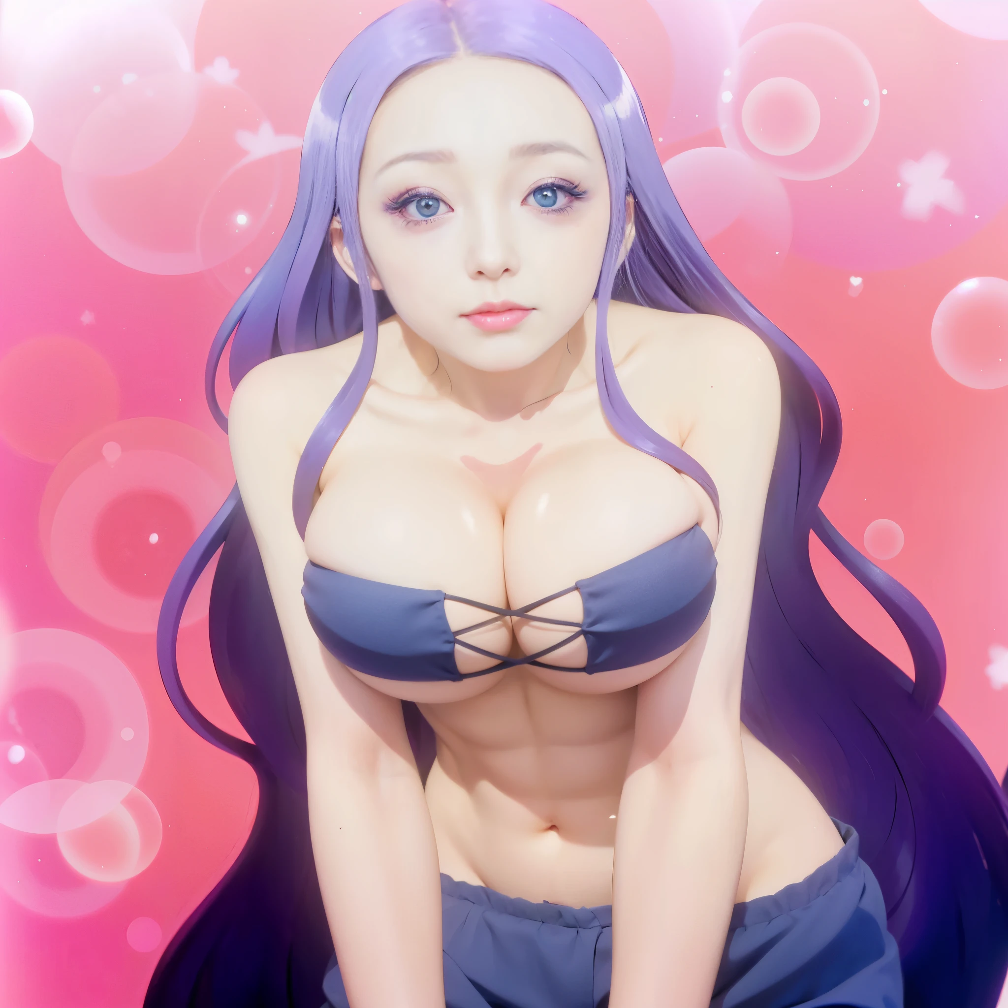 anime girl with purple hair and blue eyes in a bikini, nico robin, hinata hyuga, ahegao, marin kitagawa fanart, seductive anime girl, kotegawa yui, ahegao face, misato katsuragi, shalltear from overlord, inspired by INO, beautiful alluring anime woman, yayoi kasuma