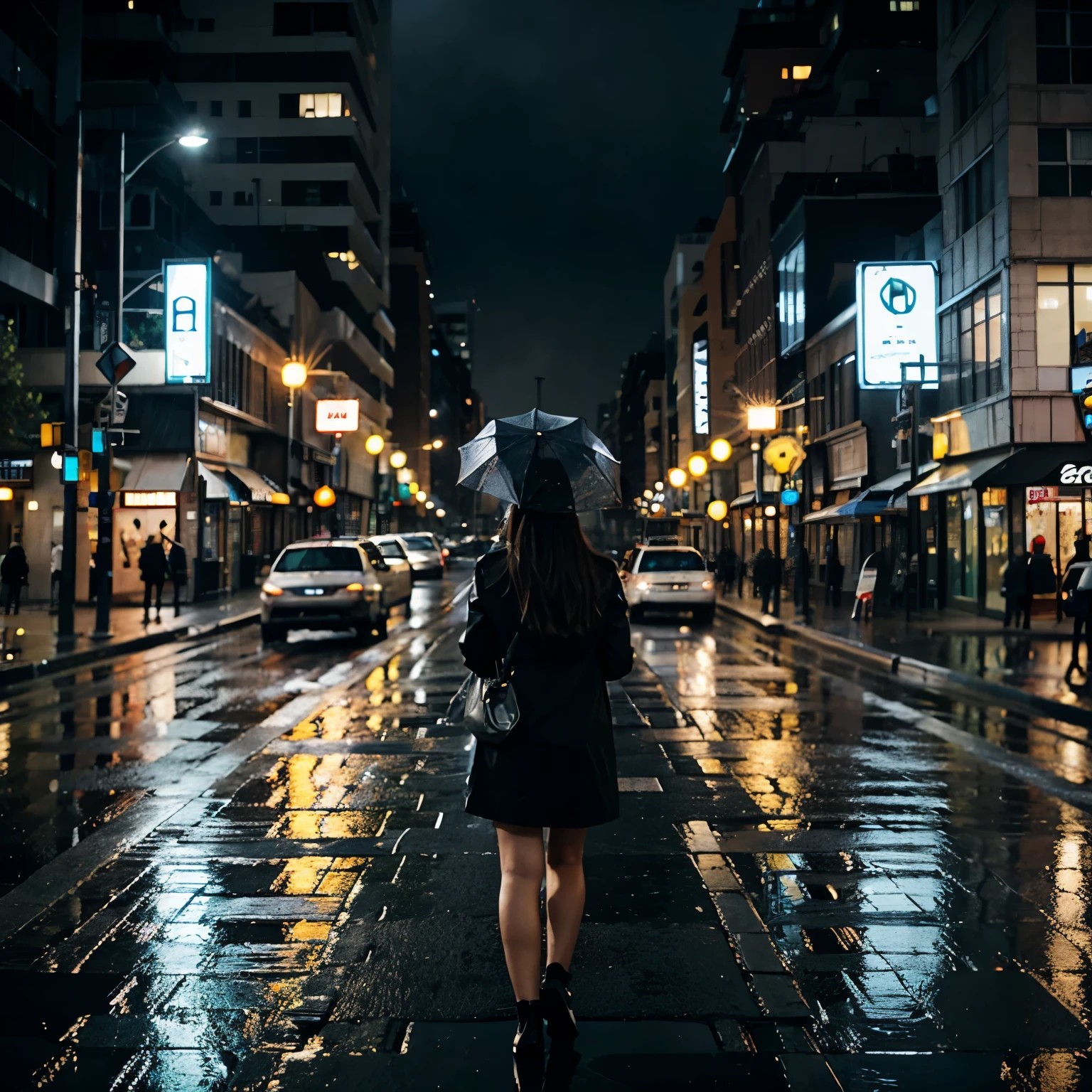City rain