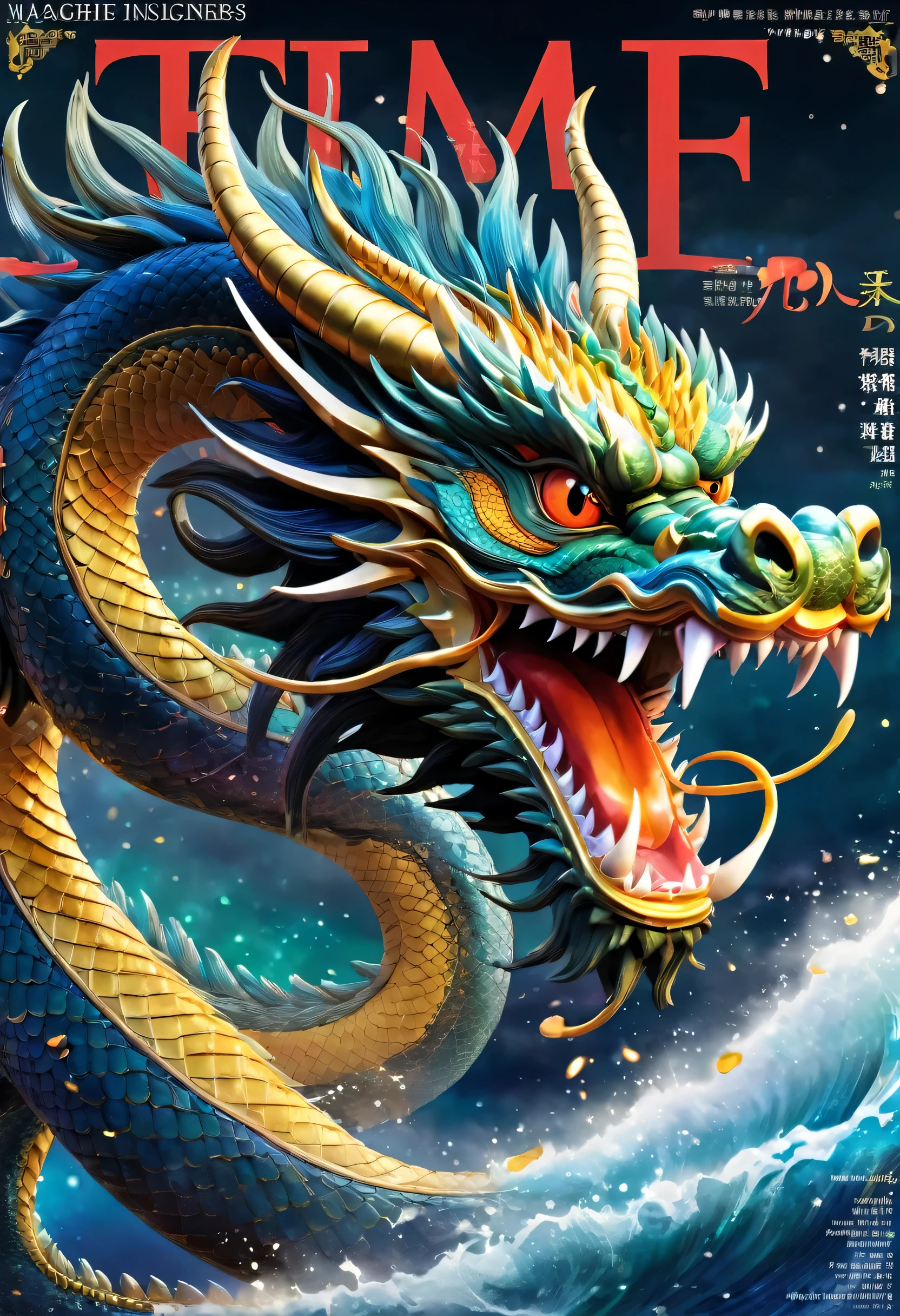 chinese dragon,((magazine cover)),Display of magazine name:Monthly Dragon,Display content title,anime style,cosmic art,digital art,rendering,unreal engine,intricate details,magazine coverらしい文字列,gracefully,great finish,glossy paper,dragon head,Beautiful scales,Curvaceous,delicately and boldly,nice,Highest,masterpiece,Highestmasterpiece,Highestの出来栄え,This is a magazine that sells well..,popular products,lettering,Careful letter placement,Computed configuration,Highestの構図,elements of senderberg，magic element,dark fantasy influence,A terrifyingly beautiful world of dragons,