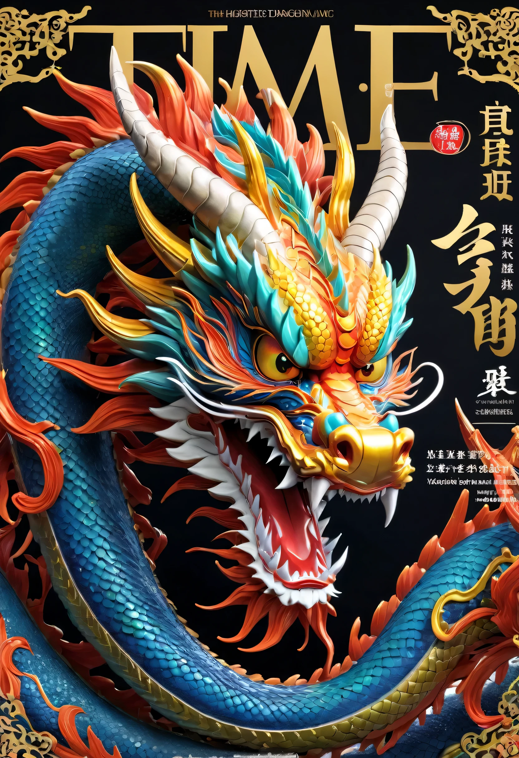 chinese dragon,((magazine cover)),Display of magazine name:Monthly Dragon,Display content title,anime style,cosmic art,digital art,rendering,unreal engine,intricate details,magazine coverらしい文字列,gracefully,great finish,glossy paper,dragon head,Beautiful scales,Curvaceous,delicately and boldly,nice,Highest,masterpiece,Highestmasterpiece,Highestの出来栄え,This is a magazine that sells well..,popular products,lettering,Careful letter placement,Computed configuration,Highestの構図,elements of senderberg，magic element,dark fantasy influence,A terrifyingly beautiful world of dragons,