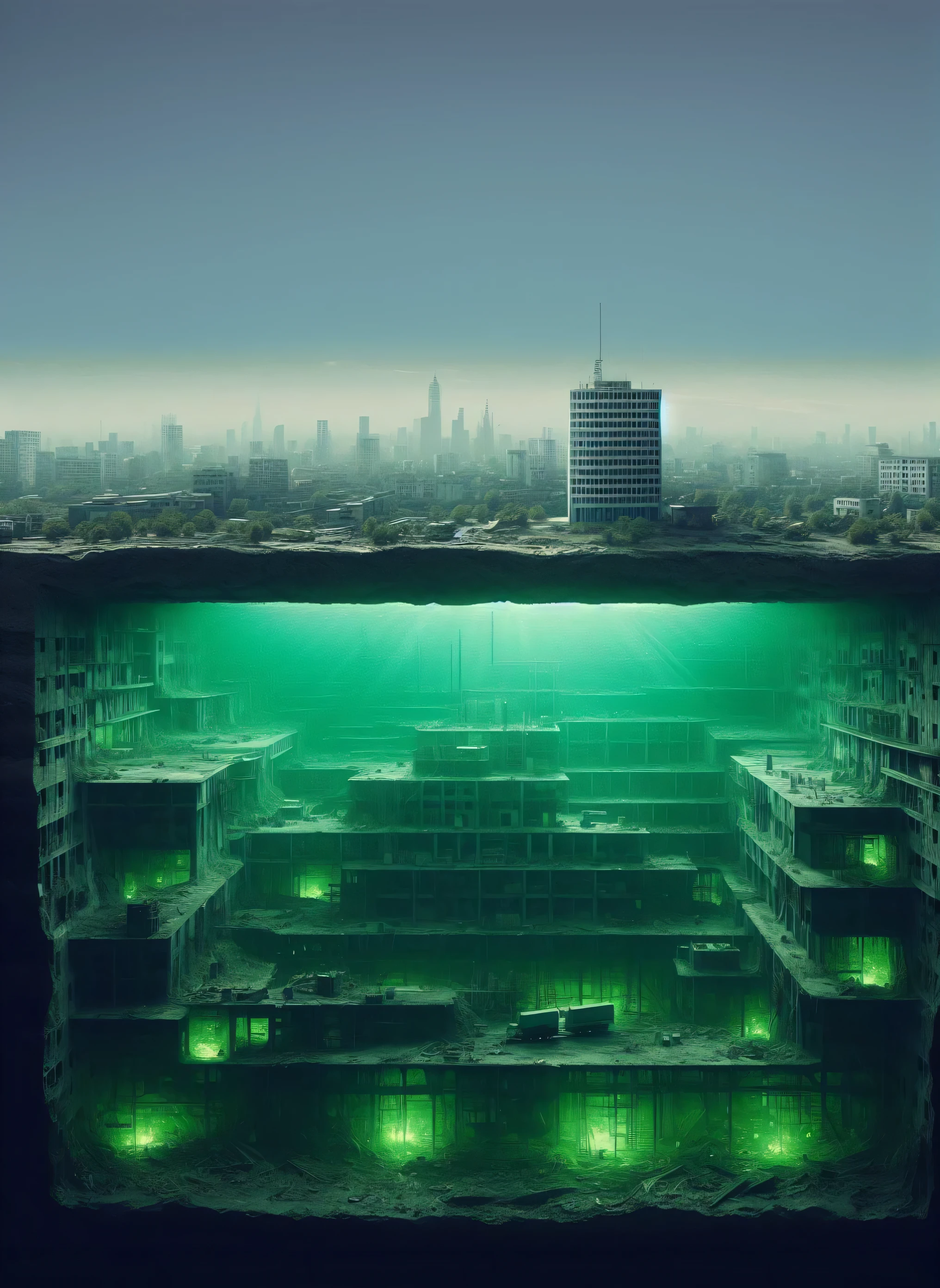 a dystopian abandoned city