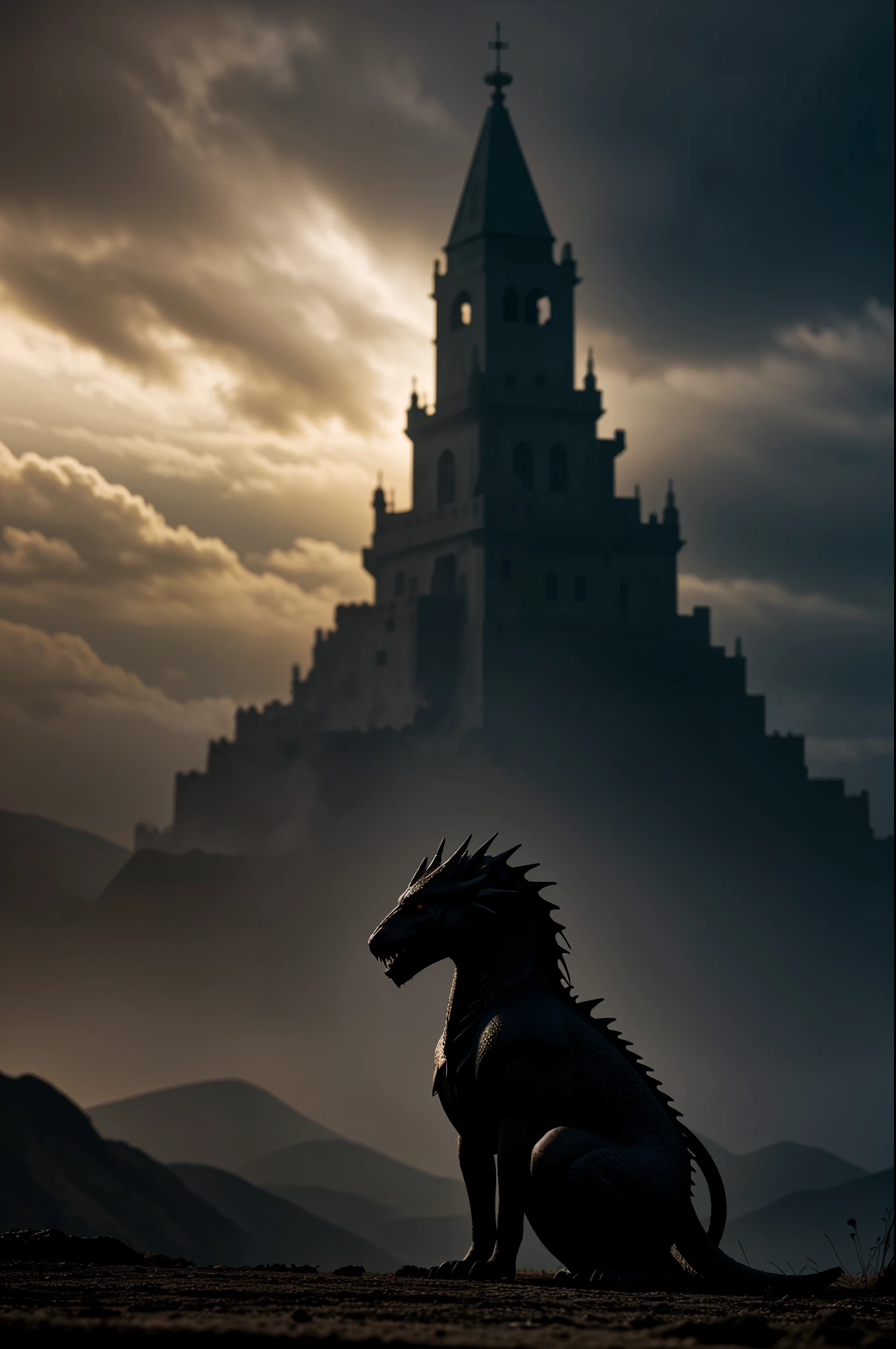 (Mejor calidad,4k,8K,high resolution,obra maestra:1.2),ultra detallado,(realista,photorealista,photo-realista:1.37),Daenerys Targaryen,Jon Nieve,epic battle,Detalles intrincados, intense action,Dragon fire,fierce determination,cielos siniestros,Paisaje devastado por la guerra,poses heroicas,
dramatic lighting,dragon scales, emblema targaryen, La espada de acero valyrio de Jon, expresiones intensas, Humo y cenizas, suelo cubierto de nieve, armadura manchada de sangre, viento helado, victoria inminente,
vivid colors, tonos oscuros y arenosos, rojos ardientes, azules helados, grises cenizos, reflejos dorados, foggy atmosphere, Epic fantasy style.