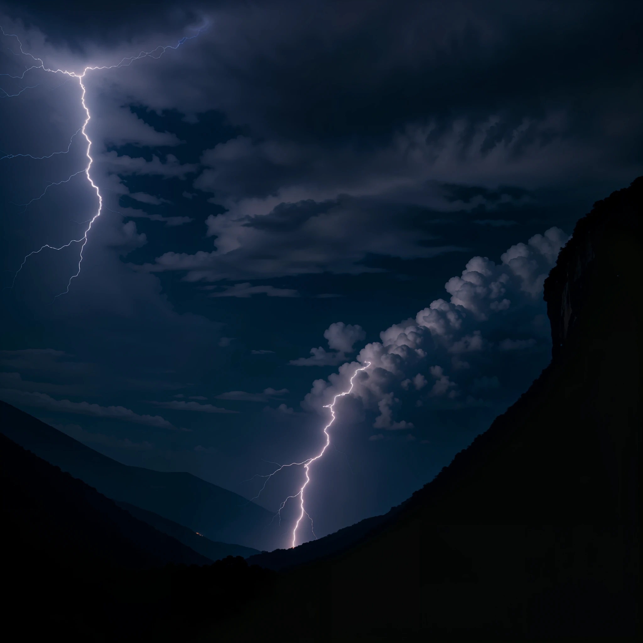 Hyper-detailed photograph of a landscape of a devastated Costa Rica, clima tormentoso, Lightning, primer plano iluminado por flash, Enfoque selectivo | (Lightning natural:1.2), Extremely high resolution details, photographic, realismo llevado al extremo, textura fina, incredibly realistic, cinematographic, 35mm movie, 35mm photography, movie, realismo photographic, DSLR, 8k hd, HDR, ultra detallado, alta calidad, alto contraste