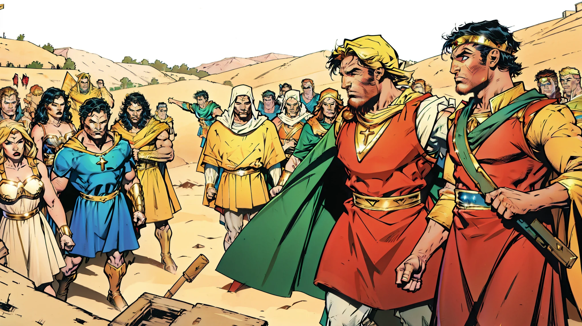 Biblical setting. BIBLICAL COSTUMES. biblical style. Estilo marvel comics