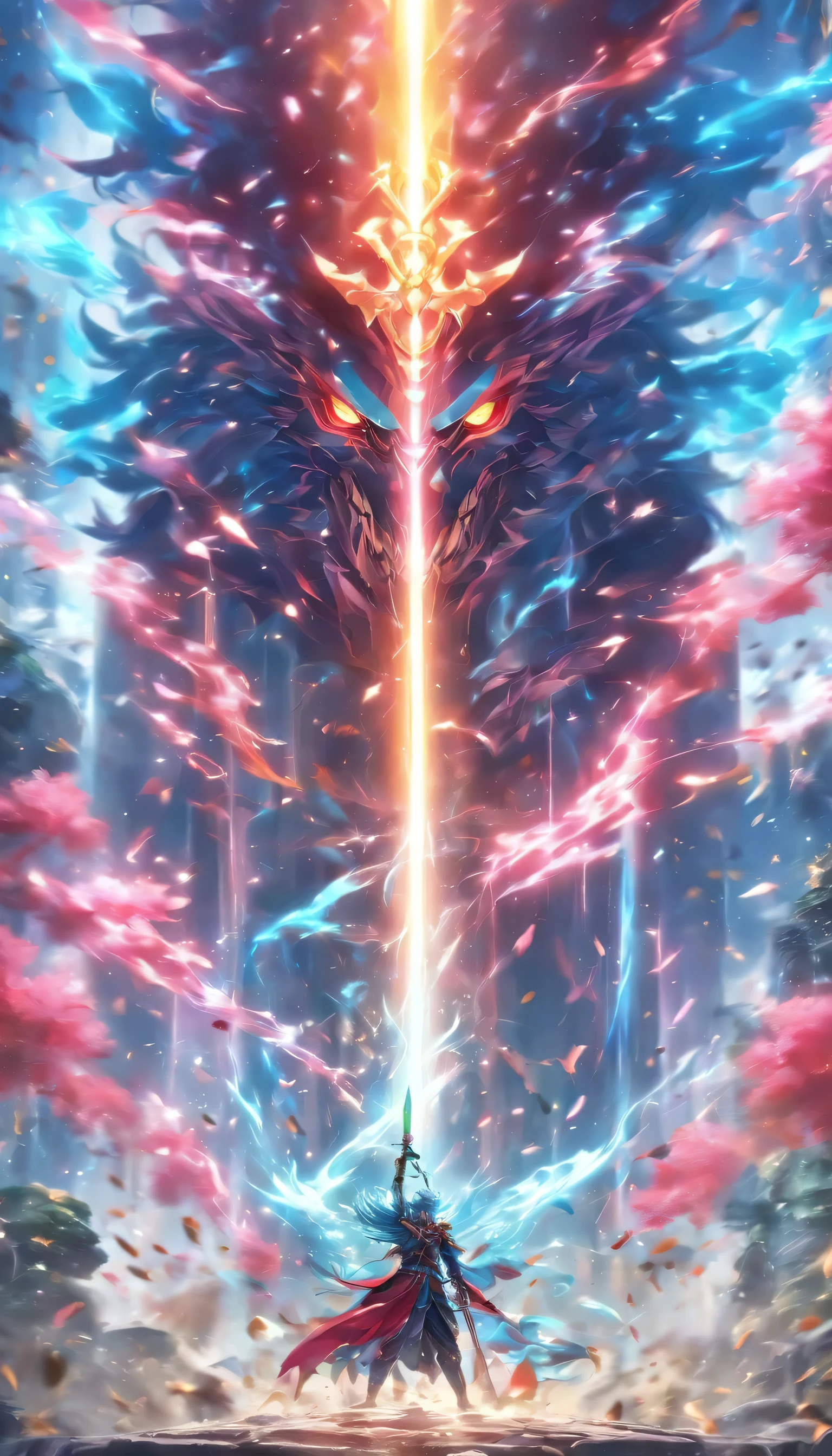 Killing Immortal Sword,hanging in the air,destroy land, Concept Art Wallpaper 4K, anime epic artwork, RossDraws global illumination, Epic fantasy digital art style, Peter Moore. Unreal Engine, 4K resolution concept art, epic fantasy game art, Background of the Kingdom of Light, league of legend illustration, League of Legends concept art, 8k resolution concept art