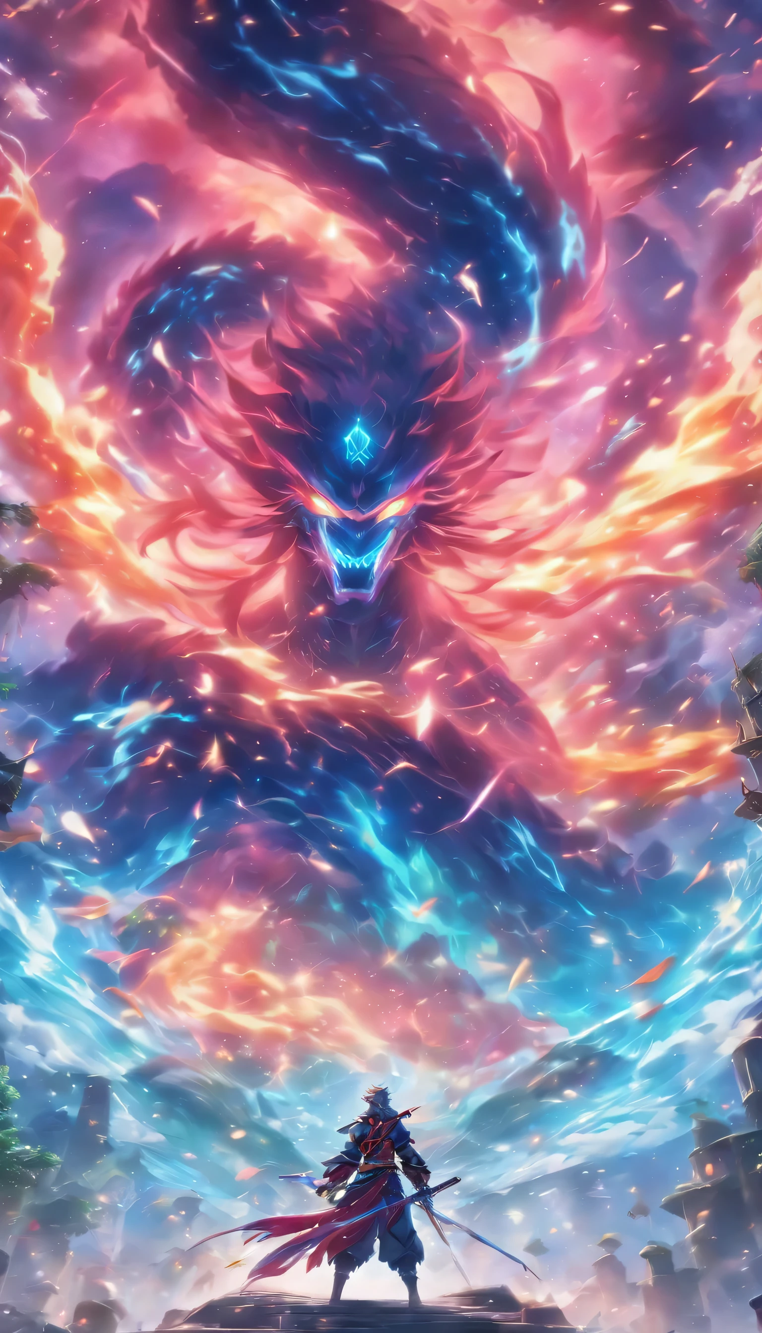 Killing Immortal Sword,hanging in the air,destroy land, Concept Art Wallpaper 4K, anime epic artwork, RossDraws global illumination, Epic fantasy digital art style, Peter Moore. Unreal Engine, 4K resolution concept art, epic fantasy game art, Background of the Kingdom of Light, league of legend illustration, League of Legends concept art, 8k resolution concept art