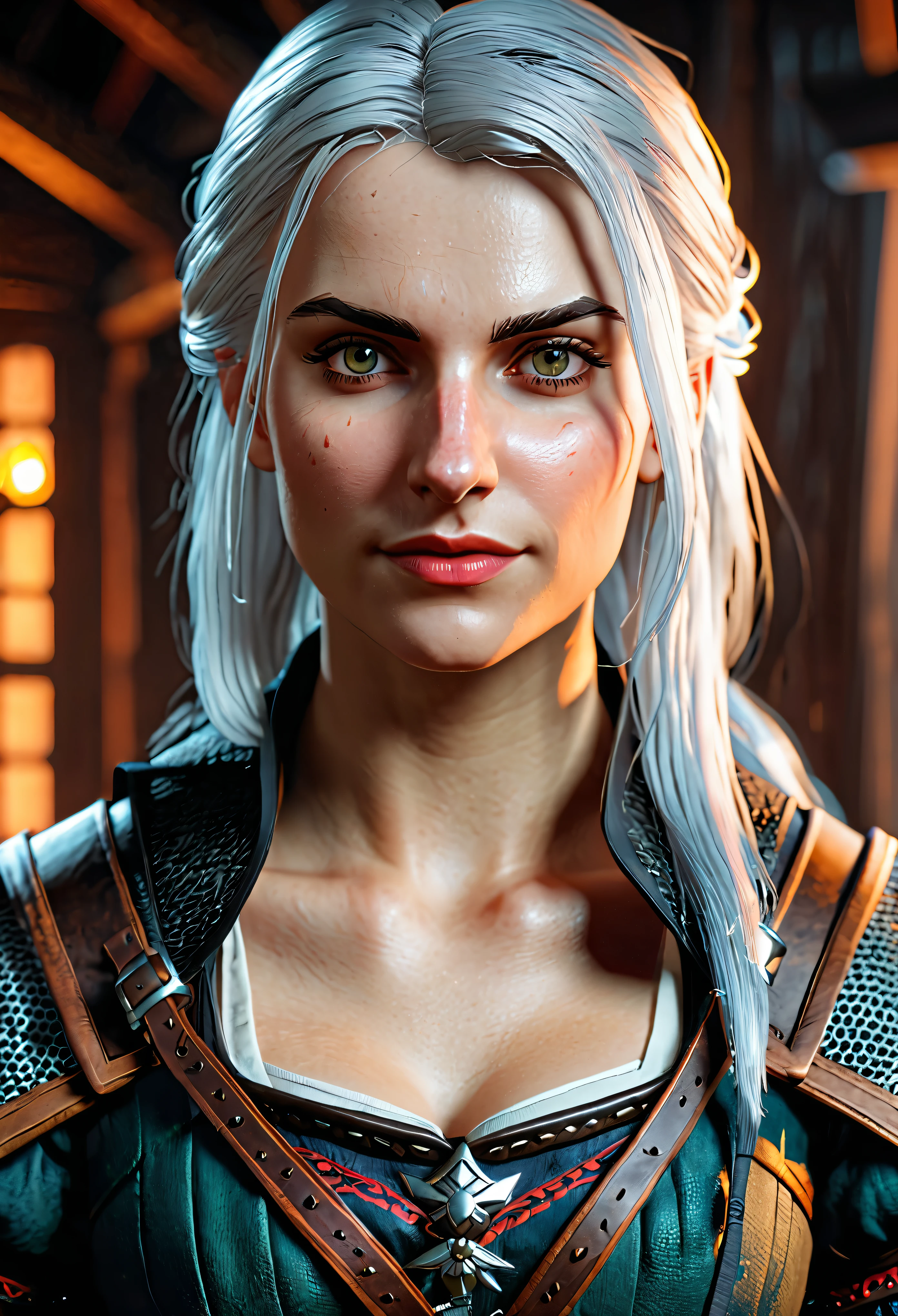 female Witcher with cute face