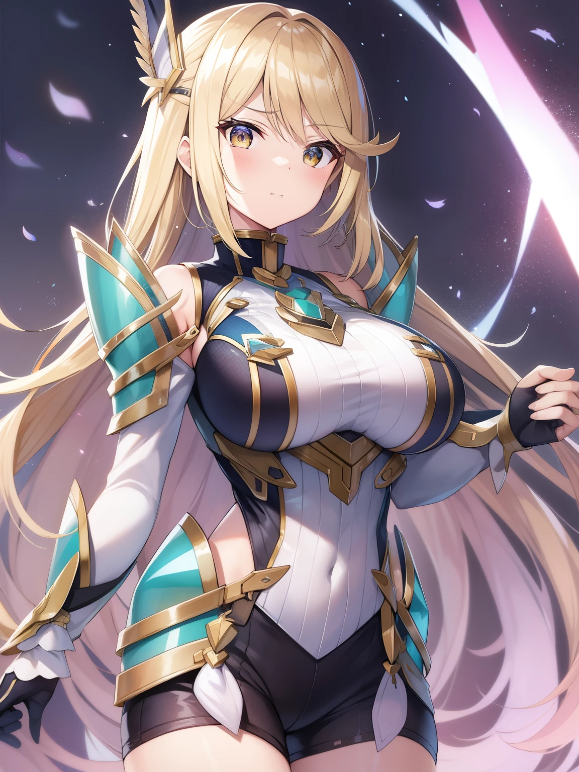 xenoblade 2、world tree paradise、Hikari、big tits milf、big tits milf、big tits milf、Punishment Ray、lightning buster、photon edge、vision、Light、hair color is blonde、The length of the hair reaches around the waist。Besides that、Eye color and costume design also change.、It is accelerated particle energy.、それは重粒子故に攻撃速度は僅かにLight速度に及ばないとのこと。Therefore、本気を出せばLight速度に達するシンの攻撃には因果律予測