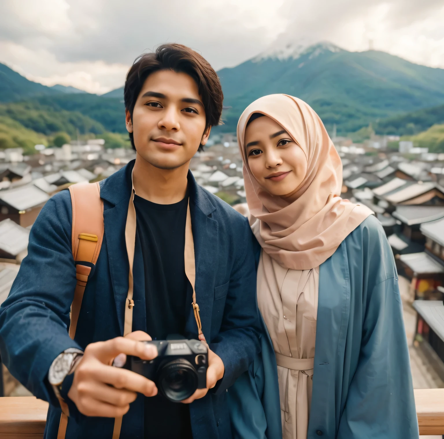 Muslim couples,journey in japan