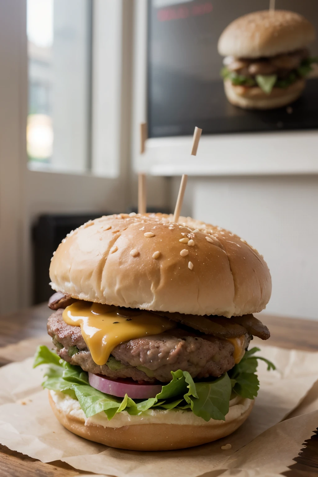 mejor calidad, genera una imagen de una hamburguesa