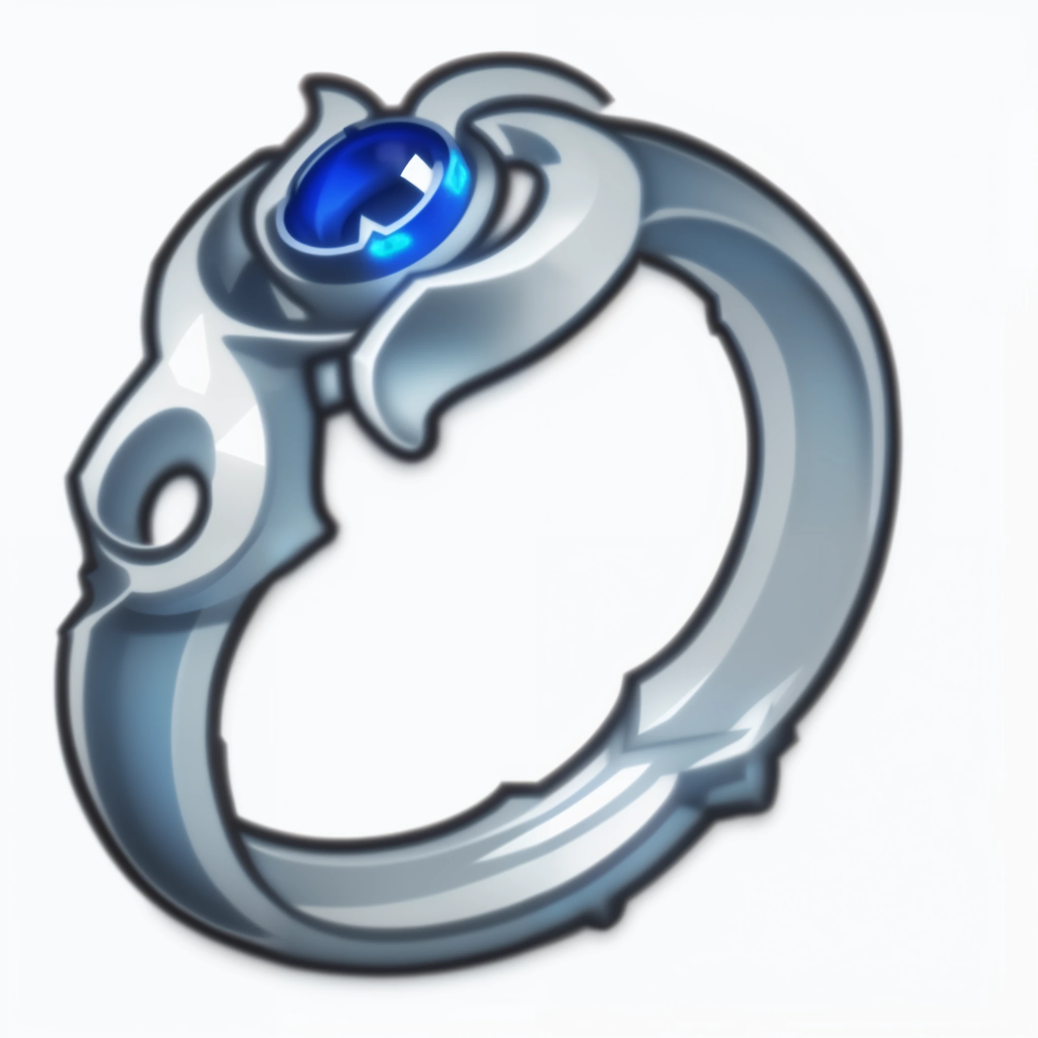 game icon institute, game icon, afg, ring, luminescent, blue theme, luminescent eyes, whole body, White background