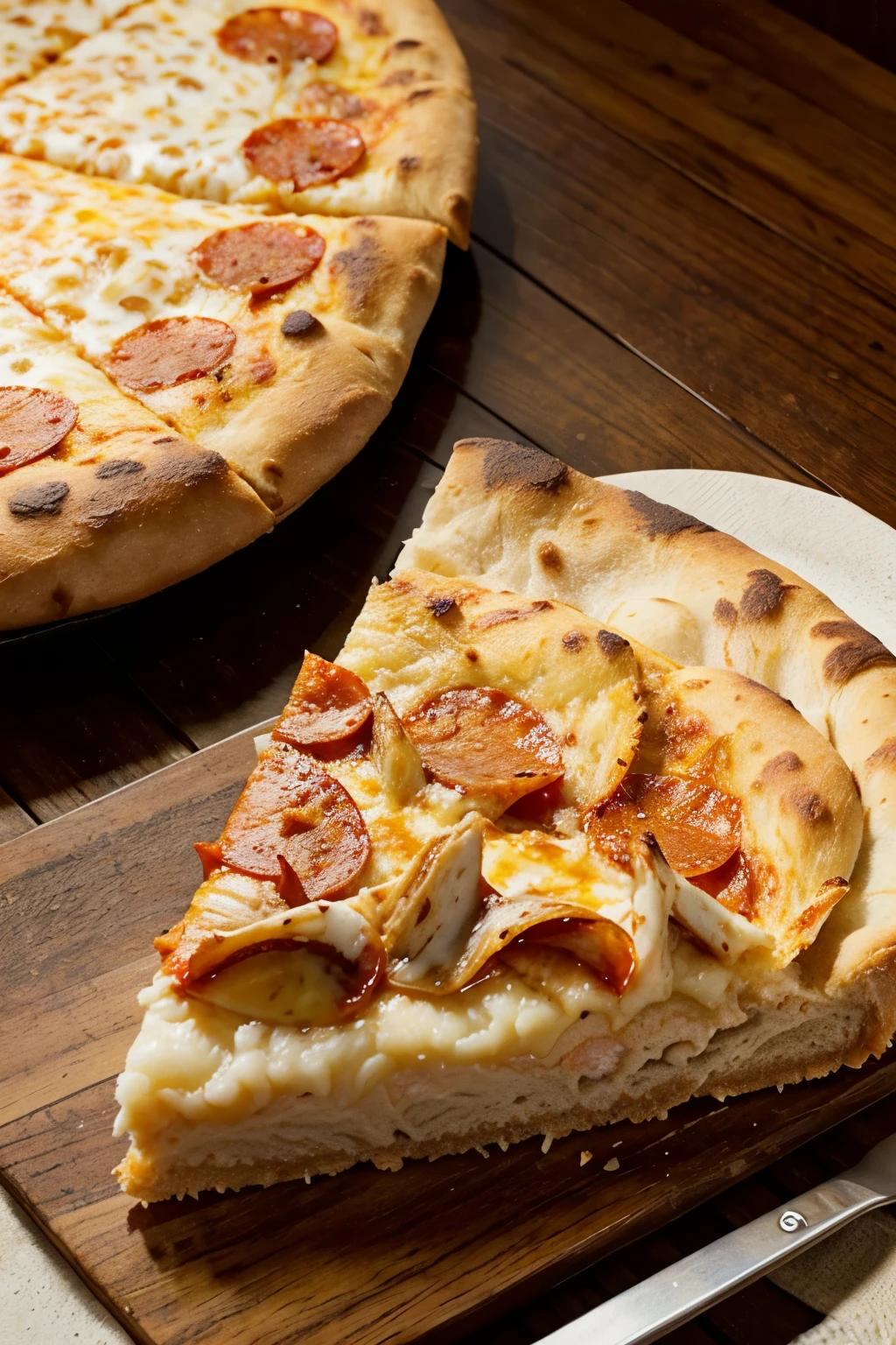 genera una imagen, de una pizza de queso, para una aplicacion de delivery